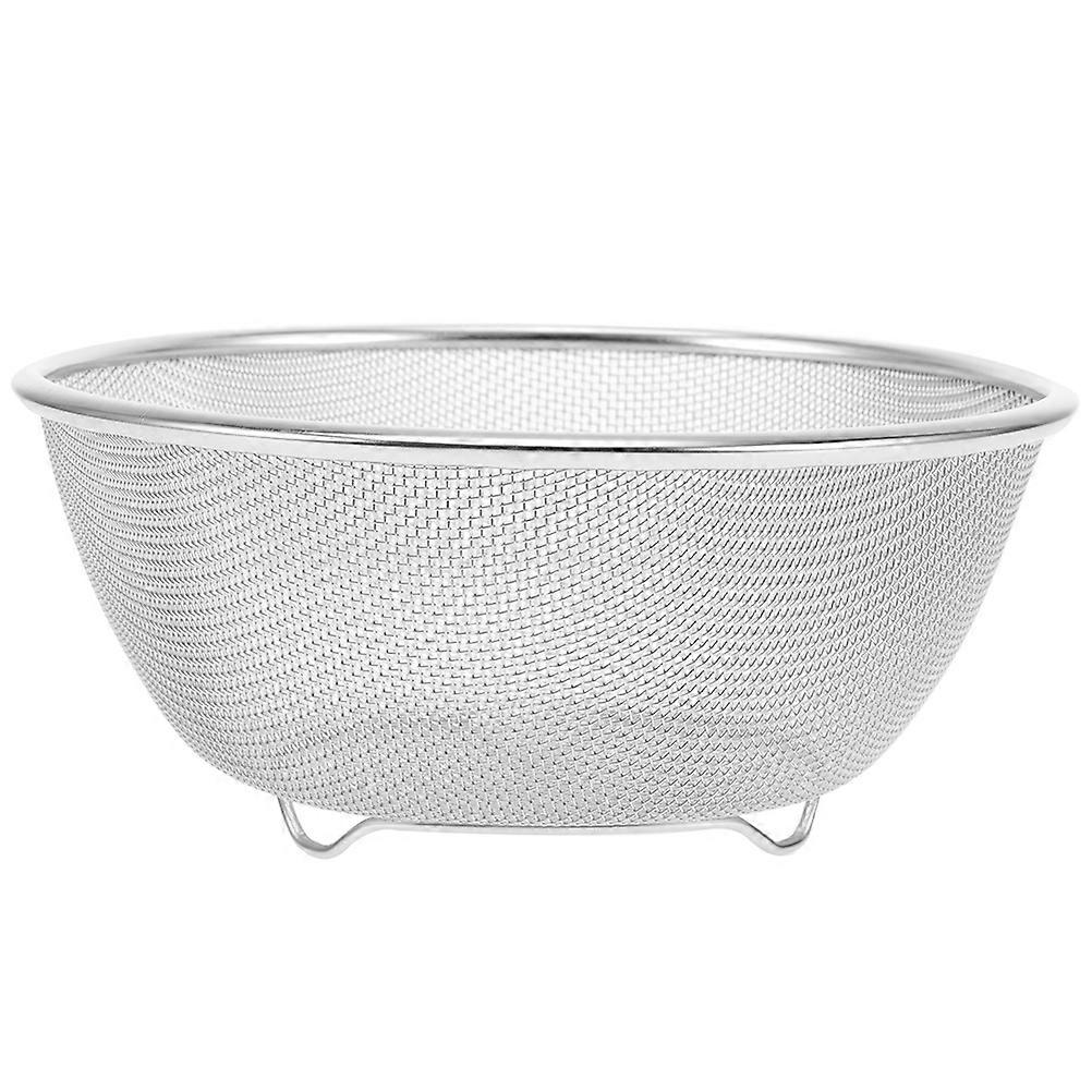 Fruit Strainer Colander For Kitchen Micro-Porous Mesh Net Baskets Home Users Cooks Silver 20Cm 1Pack