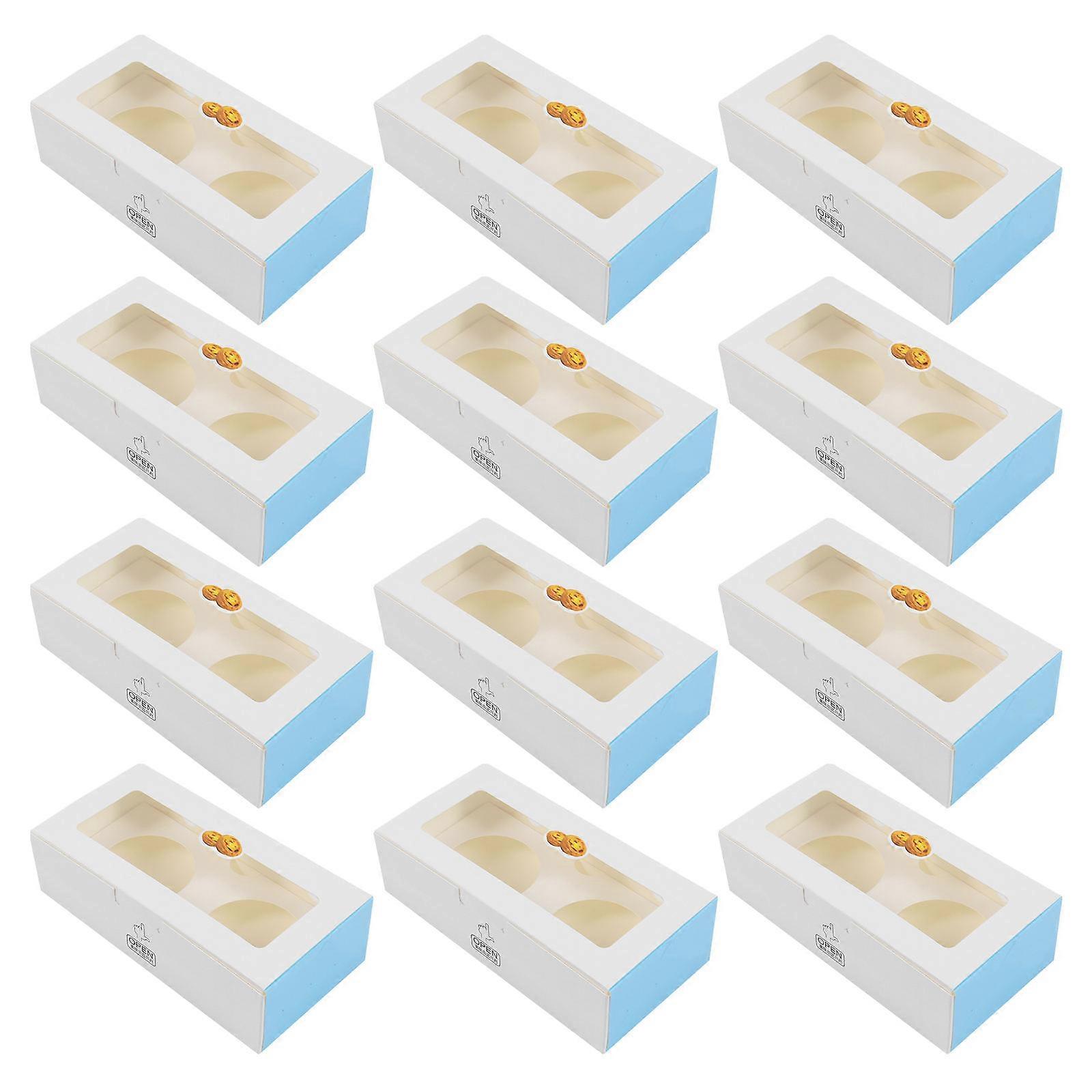 Pastry Boxes Egg Tart Storage Box Bakers Inner Tray Design Rectangular Shape 25Set