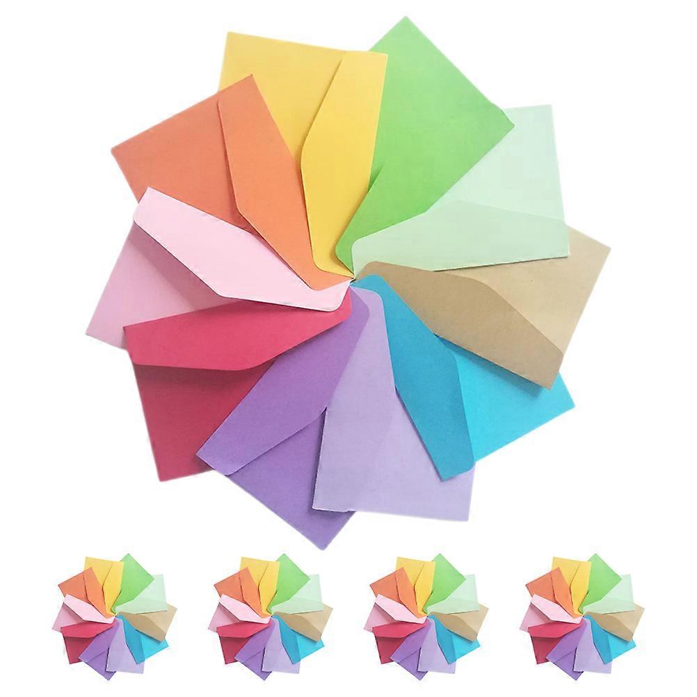 Small Paper Envelopes Assorted Color Rectangular Storing Small Items 11.50X8.00X0.10CM Self Seal 50Pcs