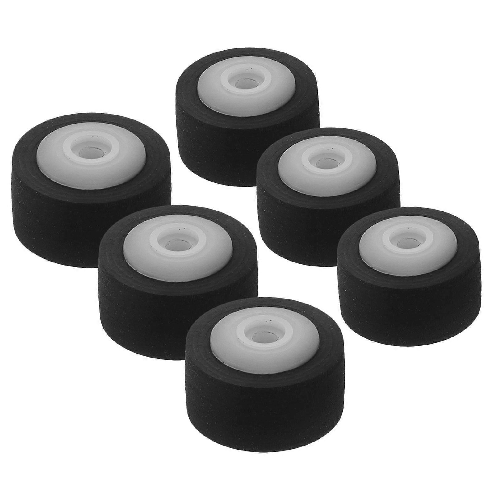 Pulley Roller for Tape Recorder Technicians 1.30X1.30X0.83CM Black Plastic 6Pcs