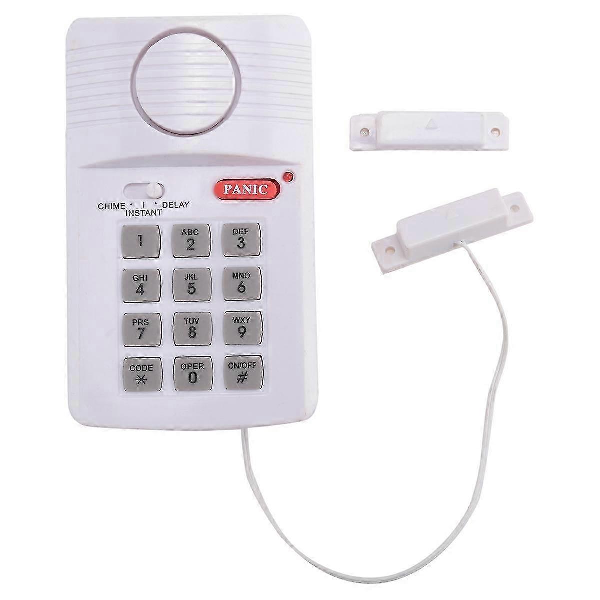 Loud Wireless Door Alarm Security Pin Panic Keypad for Home Office Garage Shed SZRH