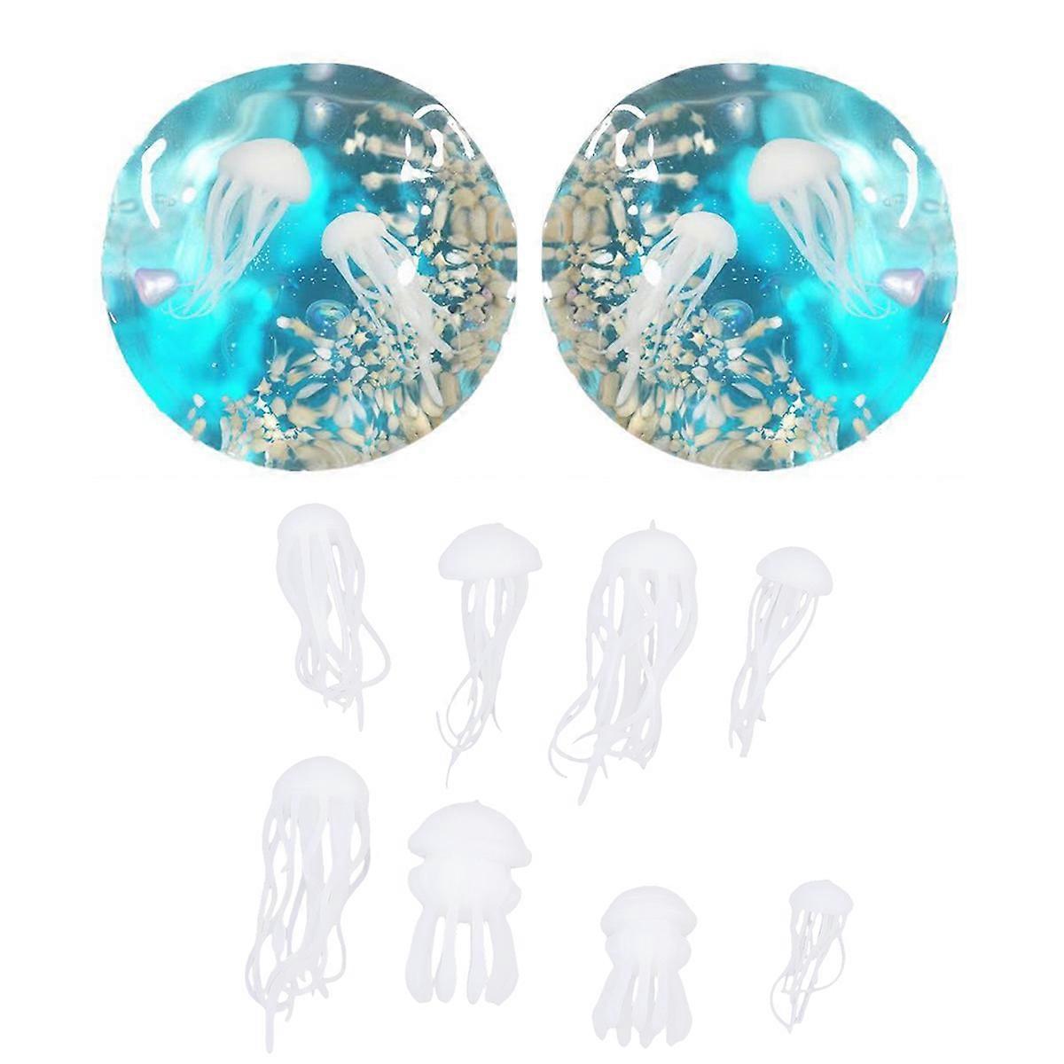 Crafting Silicone Molds 3D Stereo Design Mini Jellyfish for DIY Crafts and present Giving 16Pcs