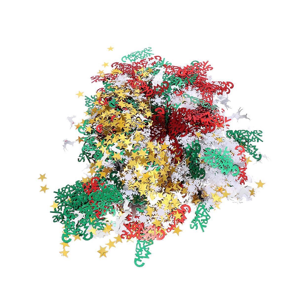 رقاقات الثلج حلويات عيد الميلاد حفلة عيد الميلاد شجرة عيد الميلاد رقاقات الثلج الأحمر والذهبي والخماسي الذهبي مختلط للمشاريع 1 مجموعة