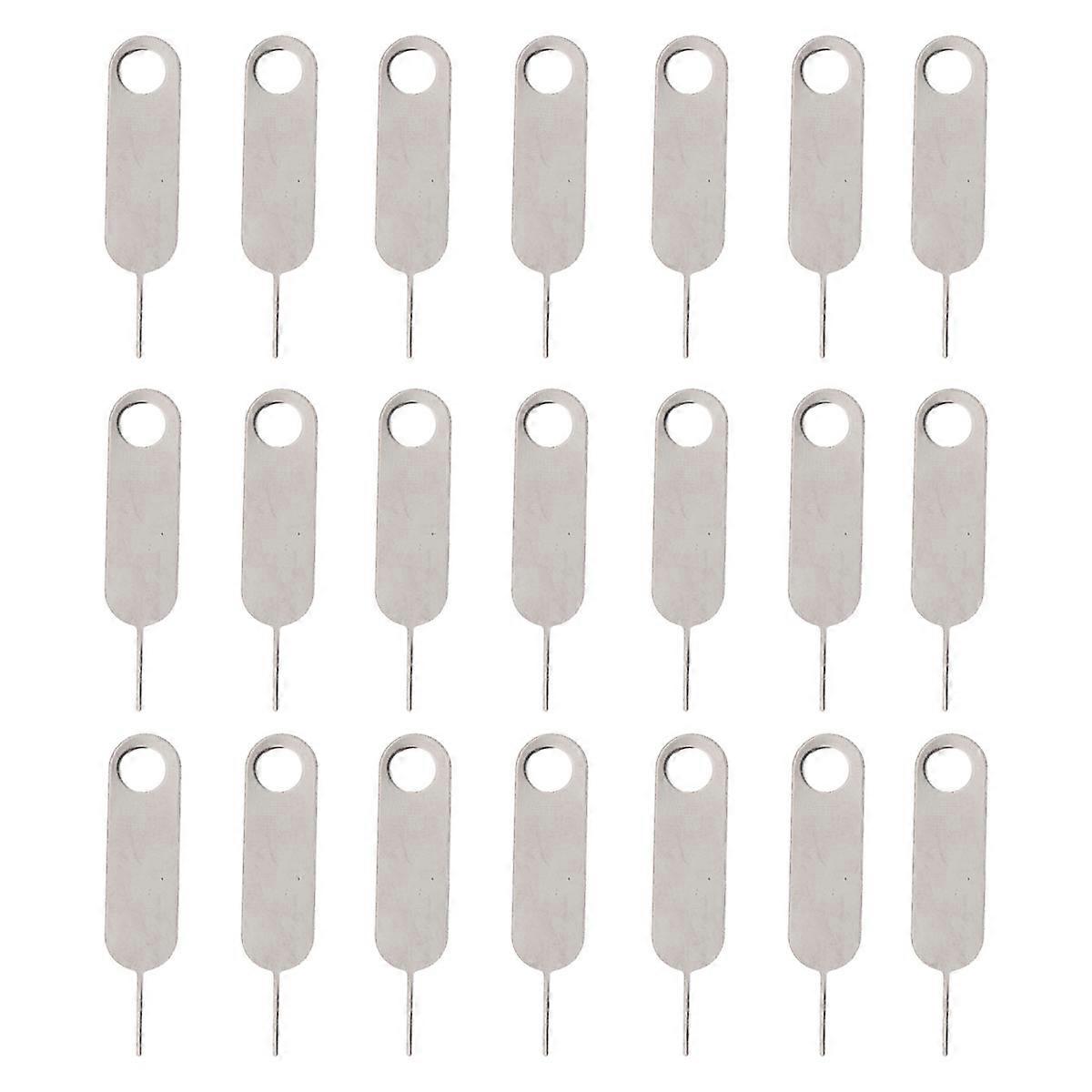 Cell Phone Card Pin Sim Tray Removal Tool General Users 3.4X0.75CM Silver 100Pcs
