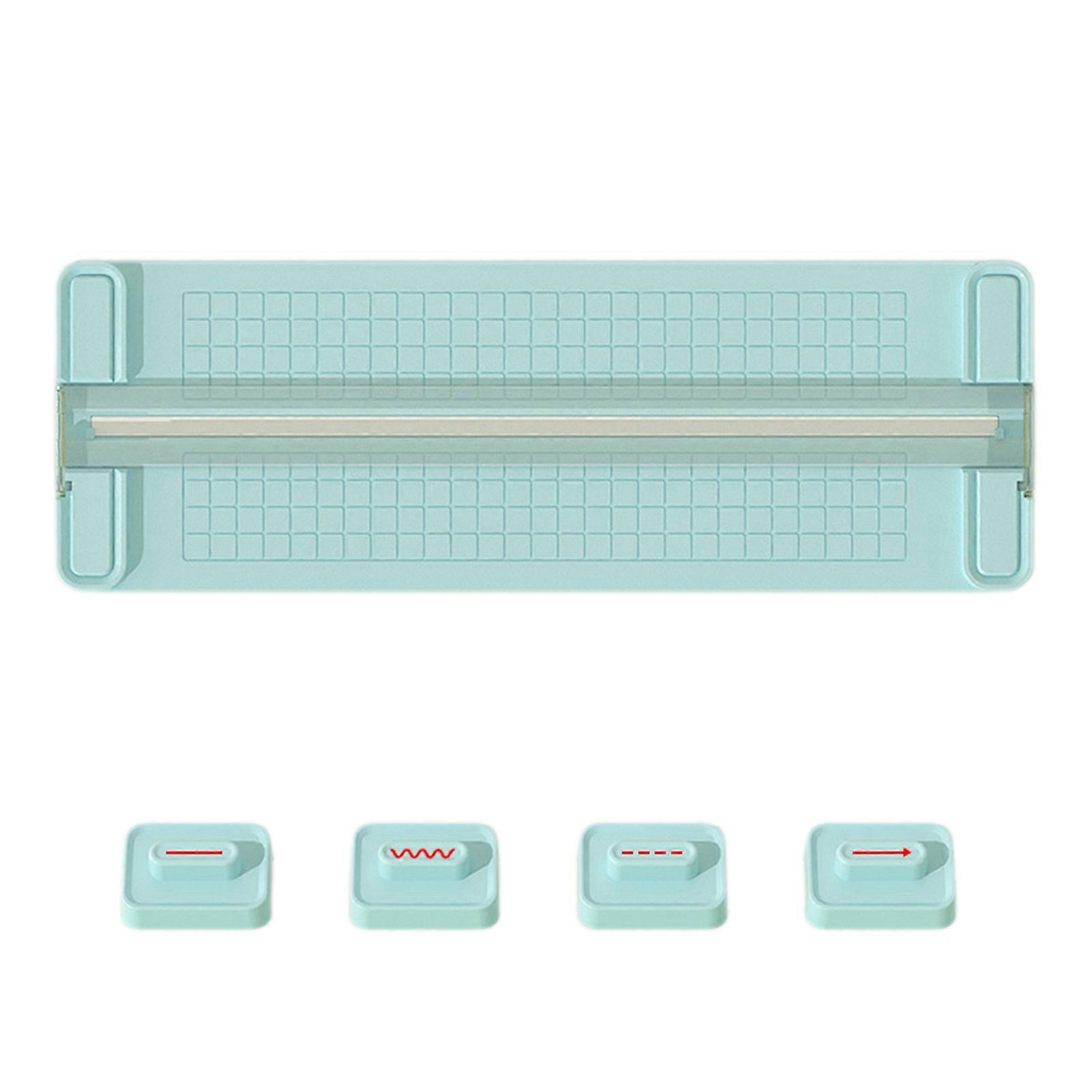 4-in-1 Paper Cutter Portable Craft Trimmer for A4, Photos, DIY Scrapbooking, Straight/Wavy/Dotted Line Cutting