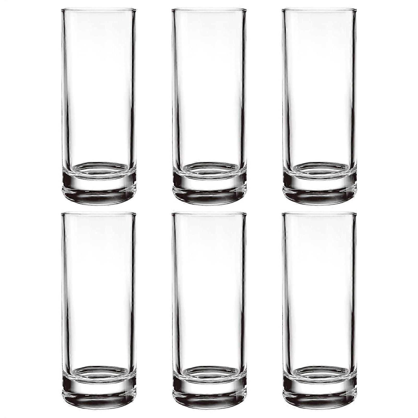 Reusable Drinking Glass Set | 290 Ml Clear Unbreakable Kitchen Mugs | 6 Pack Dishwasher Safe Cups for Water, Iced Tea, Beer, Wine