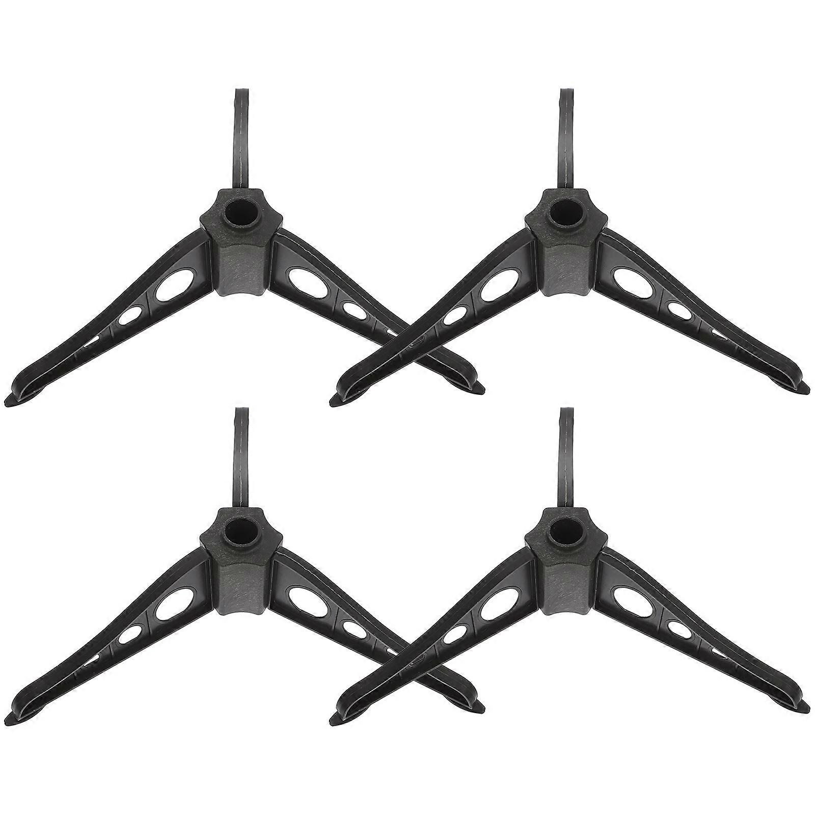 Sturdy 4 Pack ABS Christmas Tree Base Holder Stand for Artificial Trees – Dark Green Support Pole with Central Stability for Secure Holiday