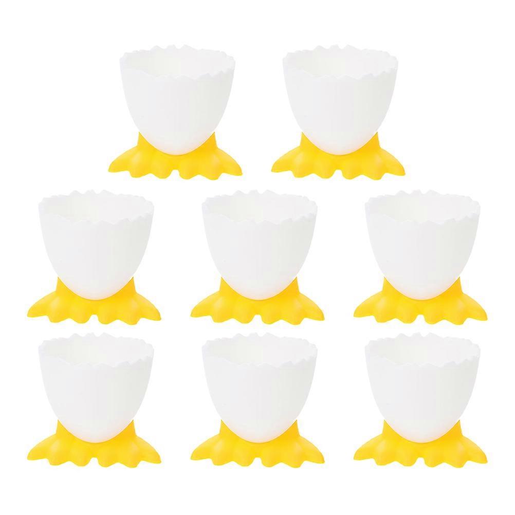 Egg Coddler Cups Cartoon Egg Holders Home Food-Grade Silicone Stable Boiled Eggs 8Pcs