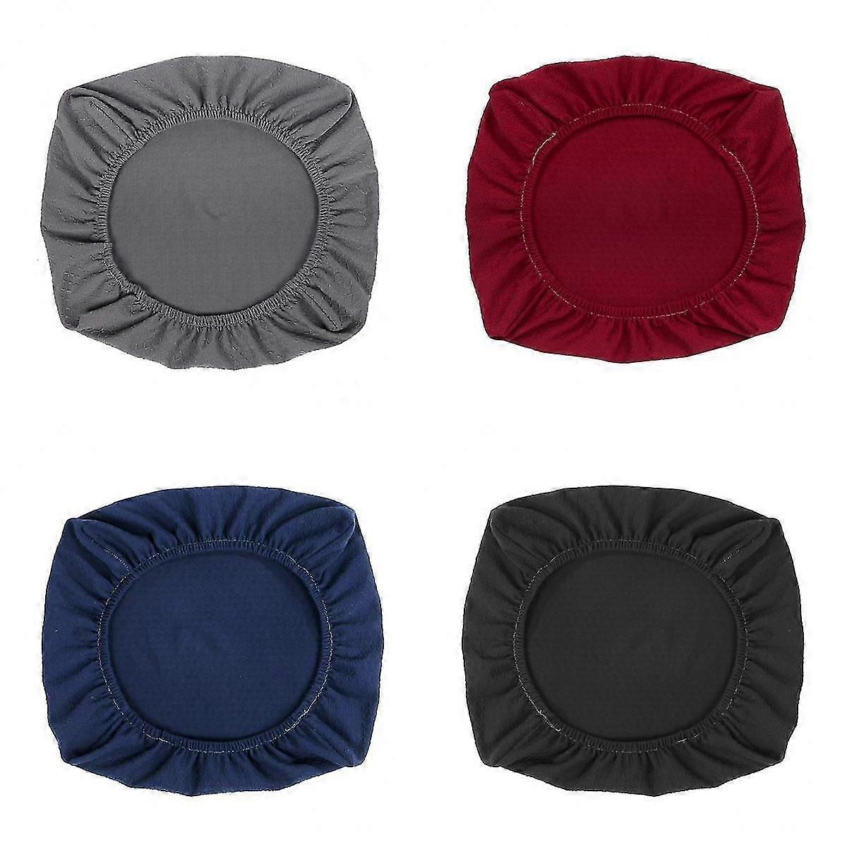 4pcs Jacquard Polyester Stretch Dining Chair Seat Cover Protector Size_L