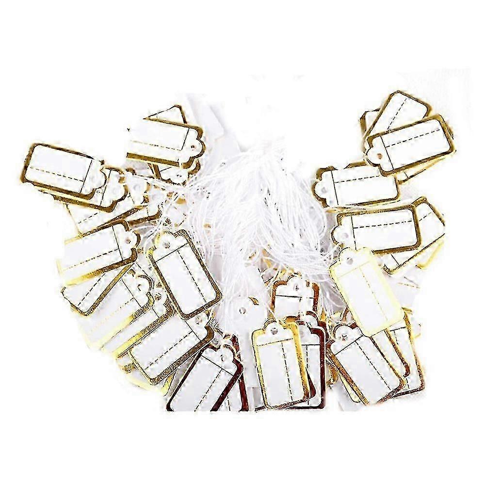 400 Pcs Paper Jewelry Price Tags with Hanging String Marking Tags Clothing Display Labels Blank Lab