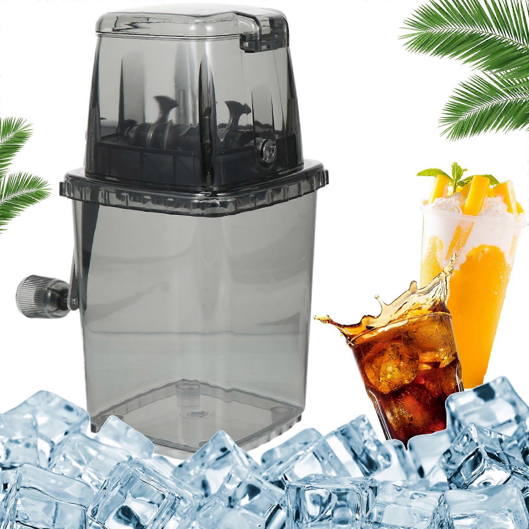 Handbärte Ice Shaver Machine with Open Lid, Stainless Steel Blade, Crushed Ice Maker for Home and Beverage Business