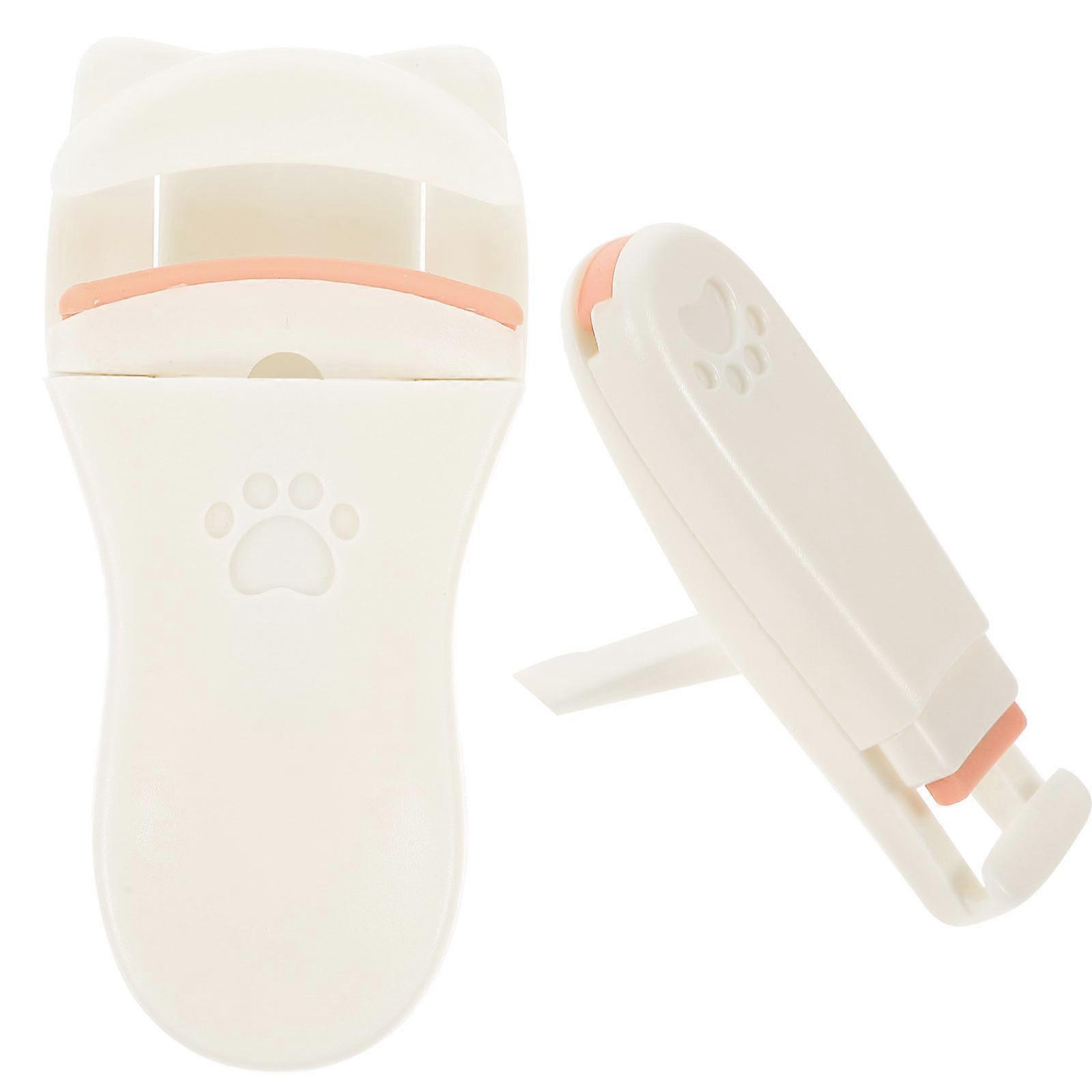 Eyelash Styling Tool Durable Eyelash Curler For Various Parties Compact Size White 2Pcs