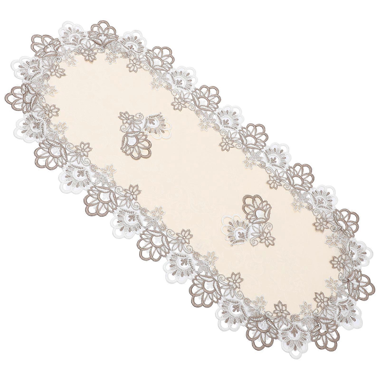 Table Decorations Wedding Elegant Oval Table Runner Lace For Dining Area Homeowners 1Set