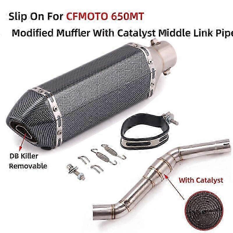 Modified Exhaust System with Catalyst and DB Killer for Compatible Motorcycles