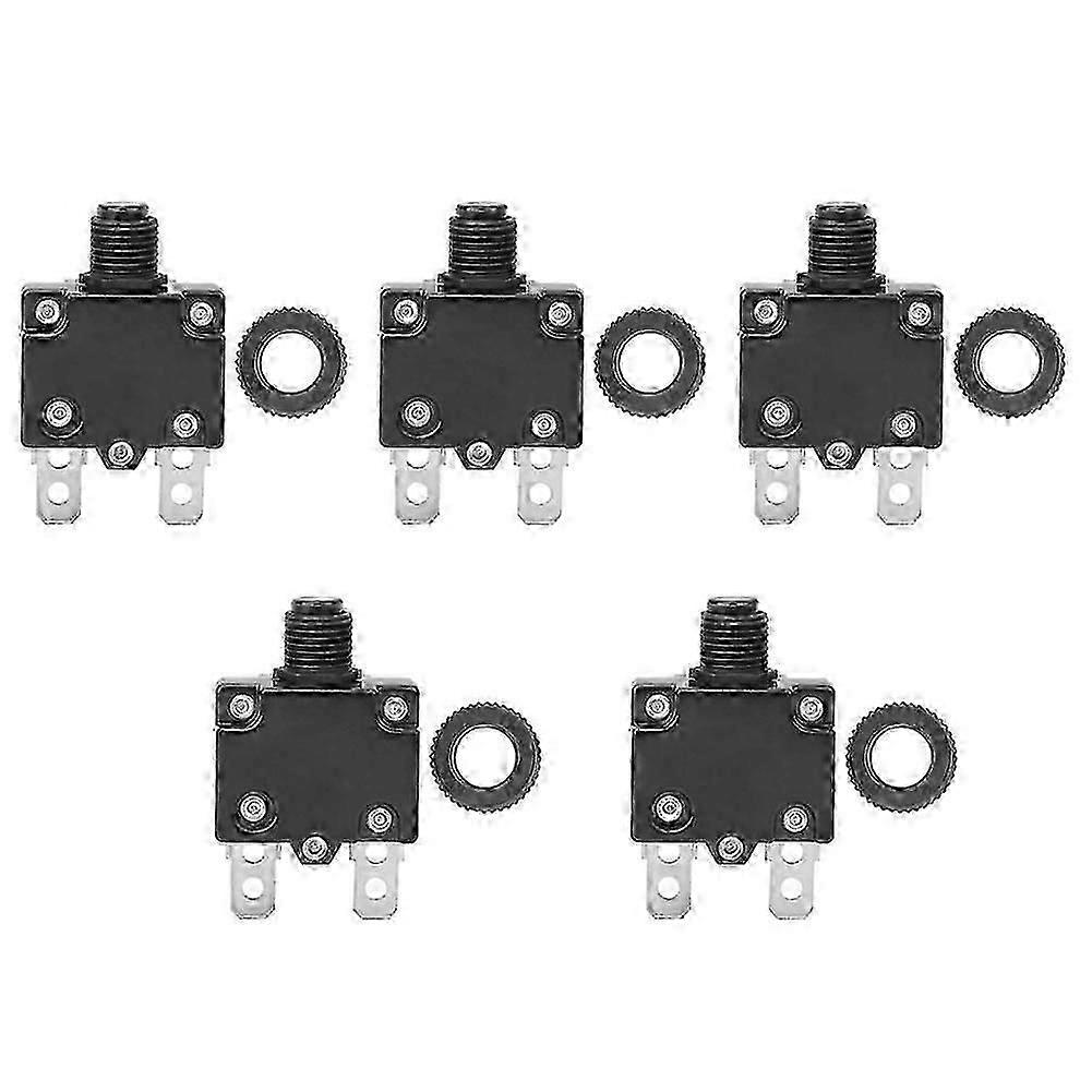 5pcs Air Compressor Circuit Breaker Overload Protector Over Current Protection Switch8A