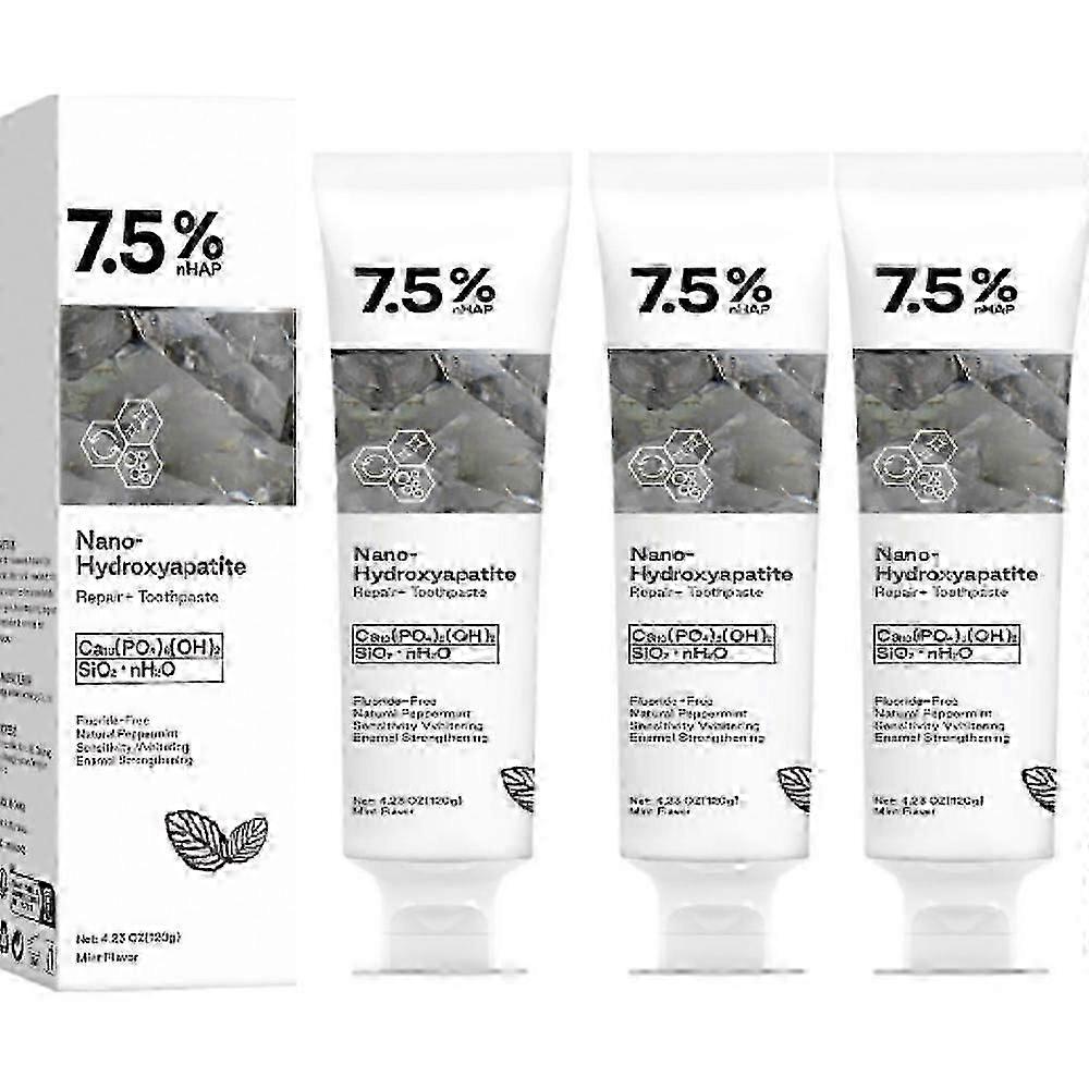 1-3x 7.5% Hap Nano-hydroxyapatite Toothpaste Remove Deep Clean For Sensitive Teeth