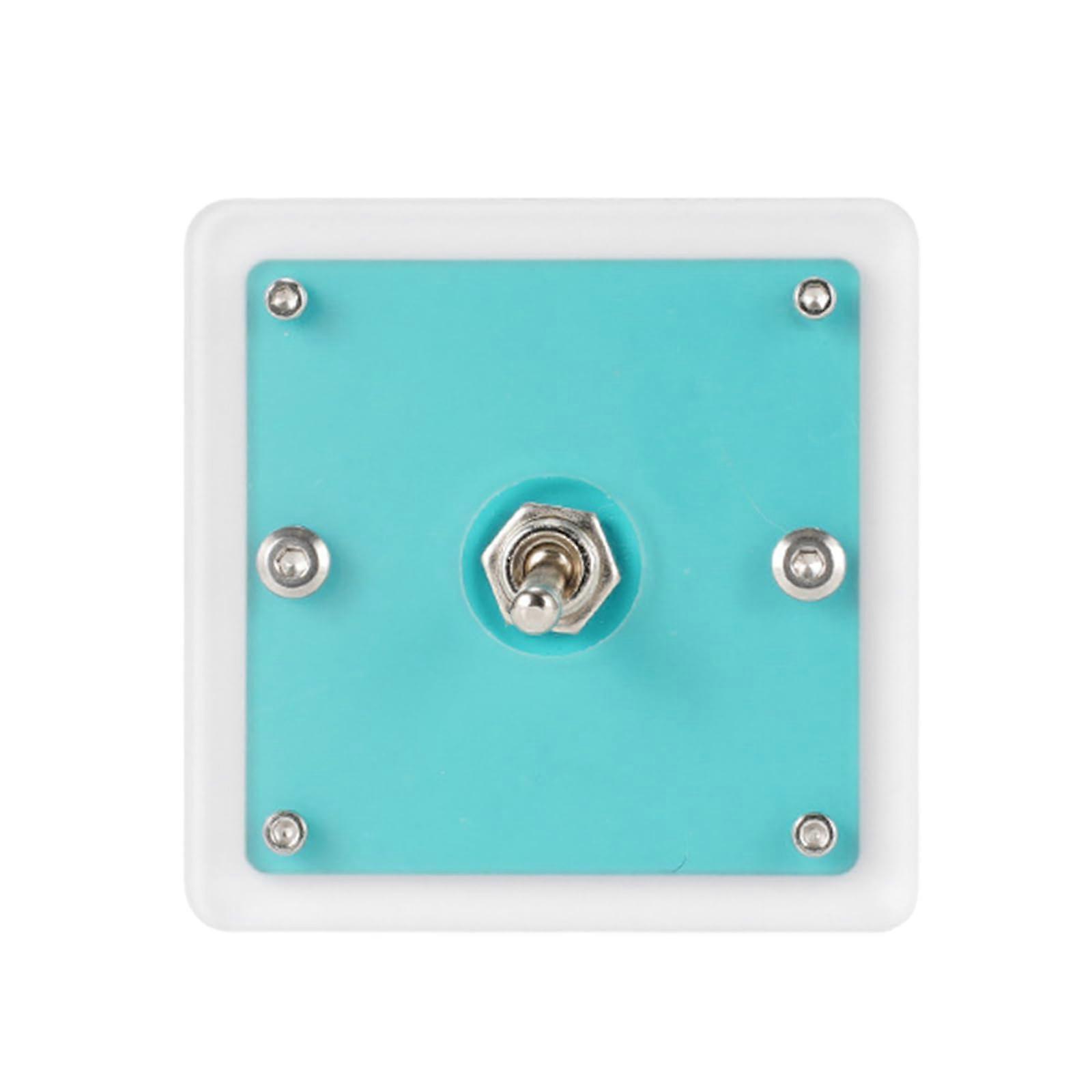 Multicolored Acrylic Toggle Switch for Modern Homes, Easy Installation, Blue Single-Gang Wall Plate