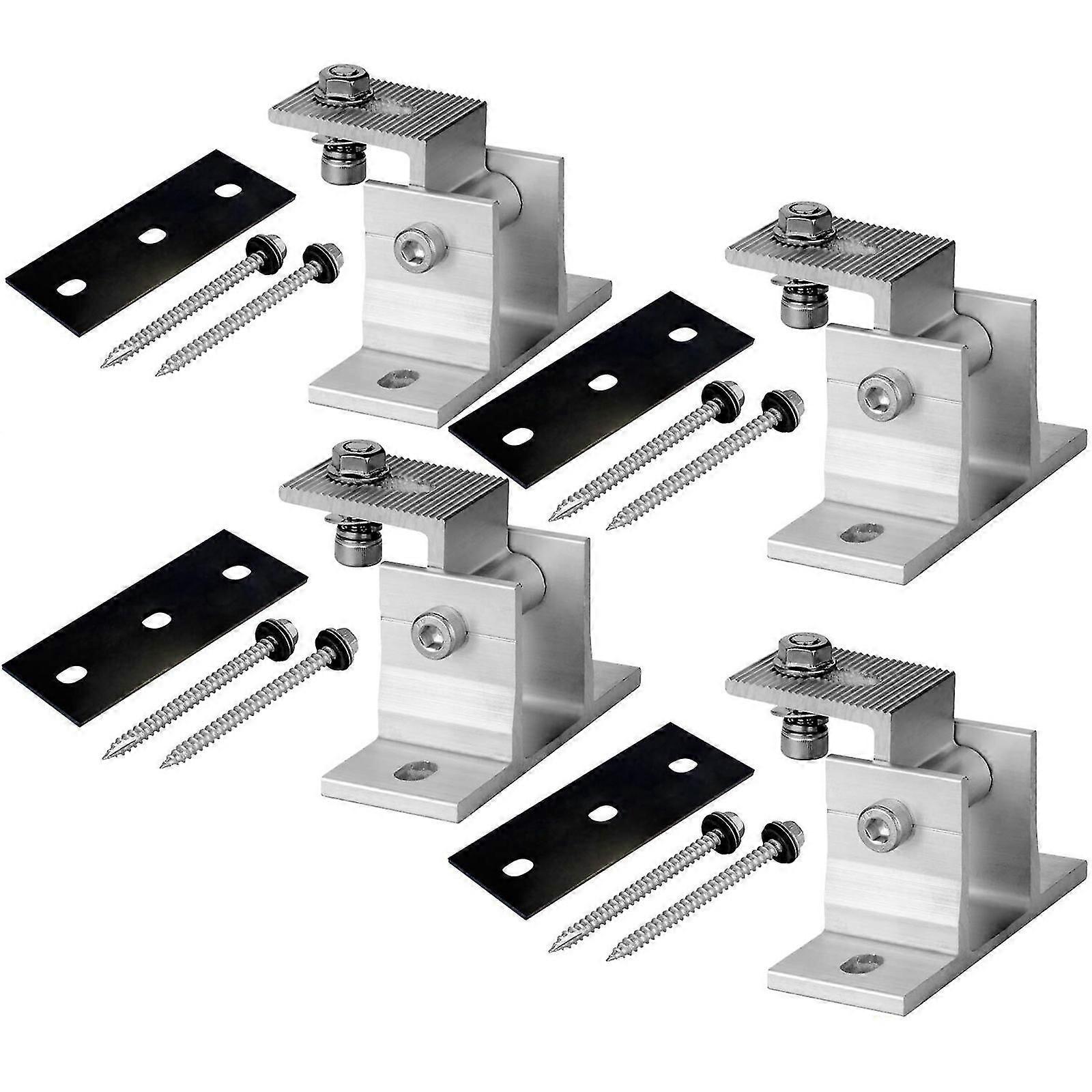New Upgraded  4 Front Foot Box Packaged Solar Panel Bracket Sets With Adjustable 15 To 30 Degrees