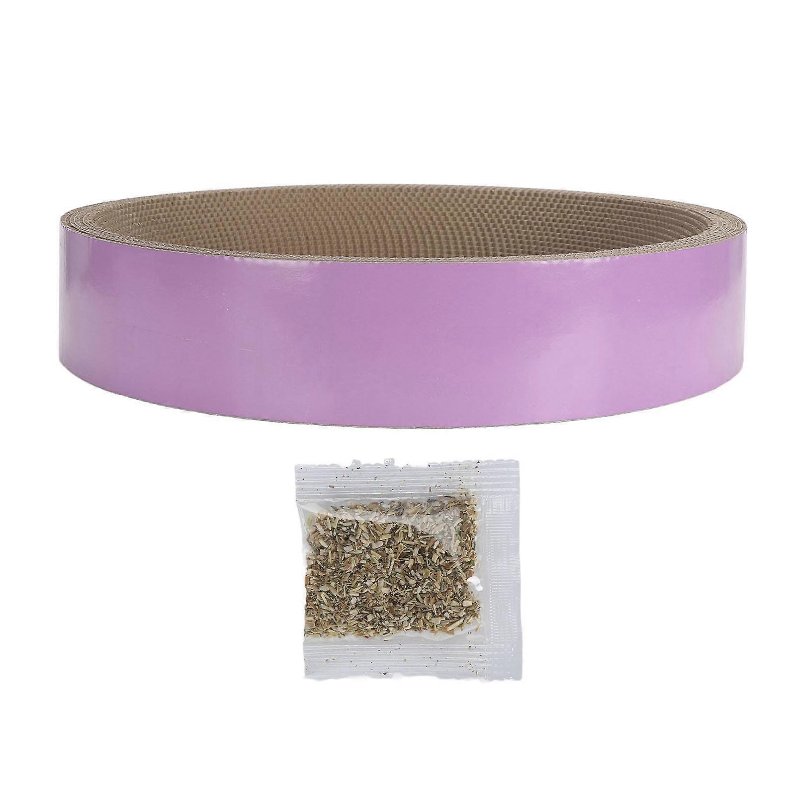 Cat Scratch Bed Corrugated Cardboard Scratch Resistant Scratching Bowl Interactive Cat Scratcher Board for Home Violet