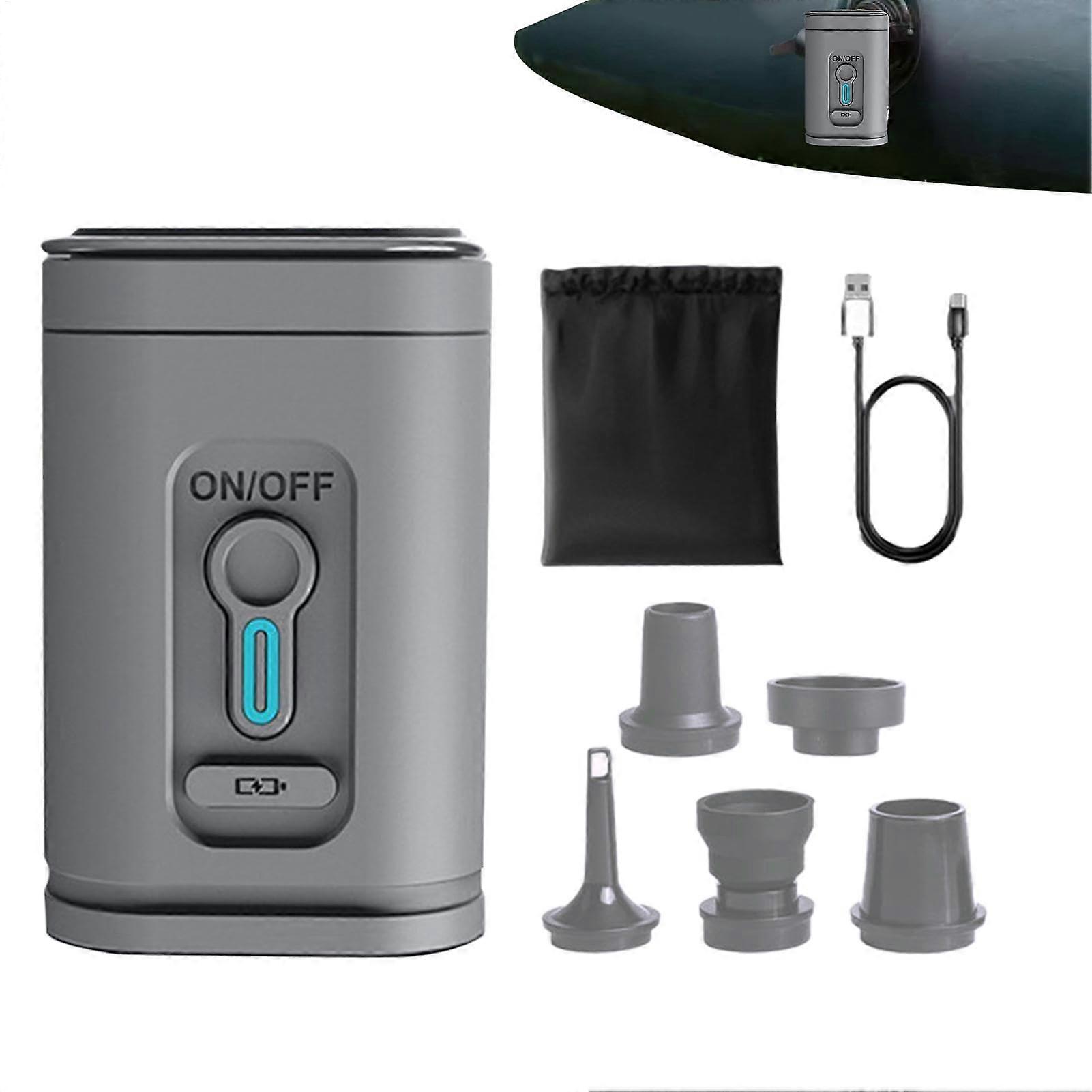 Portable Air Pump USB Rechargeable for Pool Floats, Tire Inflator for Mattress, Air Bed