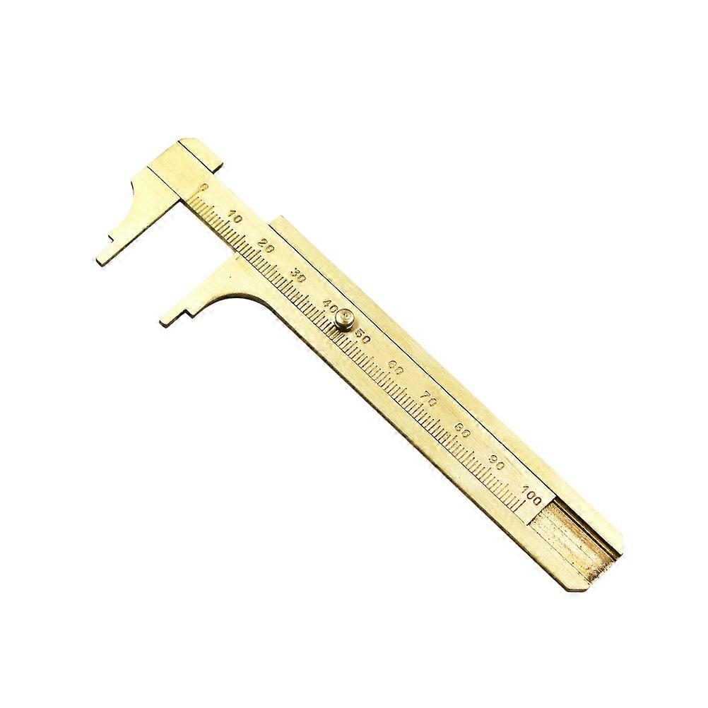Metal Caliper Measurement Tool For Industrial Accessories Measurement Mini Sliding Scale Golden 1Pack