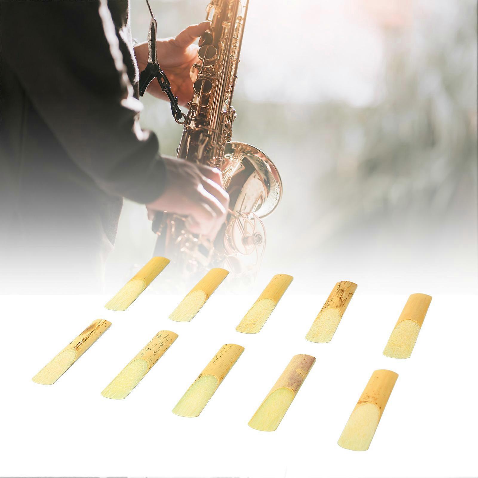 10Pcs Alto Saxophone Reed Flat Eb Sax Reeds Instrument Accessory Set Kit for Replacement Size 3