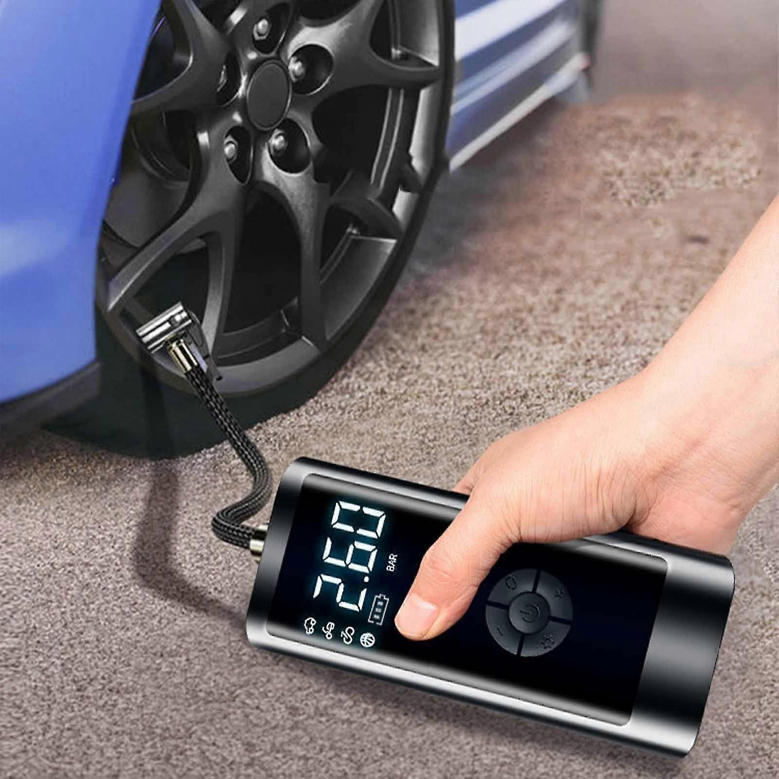 120 Psi Portable Compressor Tire Inflator with Digital Gauge for Cars and Bicycles
