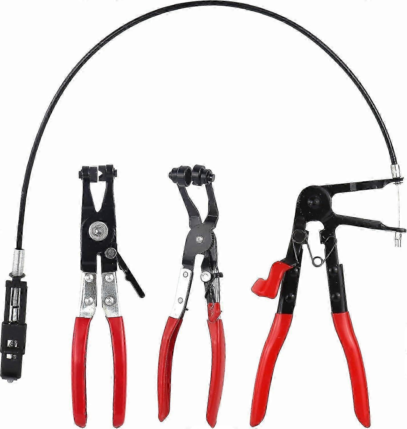 3PCS خرطوم المشبك كماشة مجموعة، Vise قبضة قفل كماشة، مزيل كيت مع طويلة تصل إلى سلك الربيع خرطوم كماشة المشبك للسيارات
