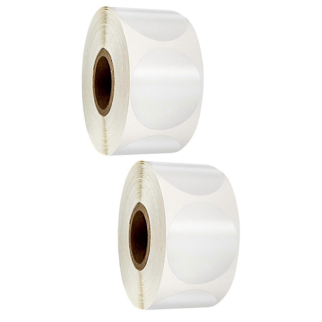 Transparent Seal Stickers - 2 Rolls of 500 Self-Adhesive Circle Labels for Weddings, Gifts, and Deliveries, 2.5x2.5cm
