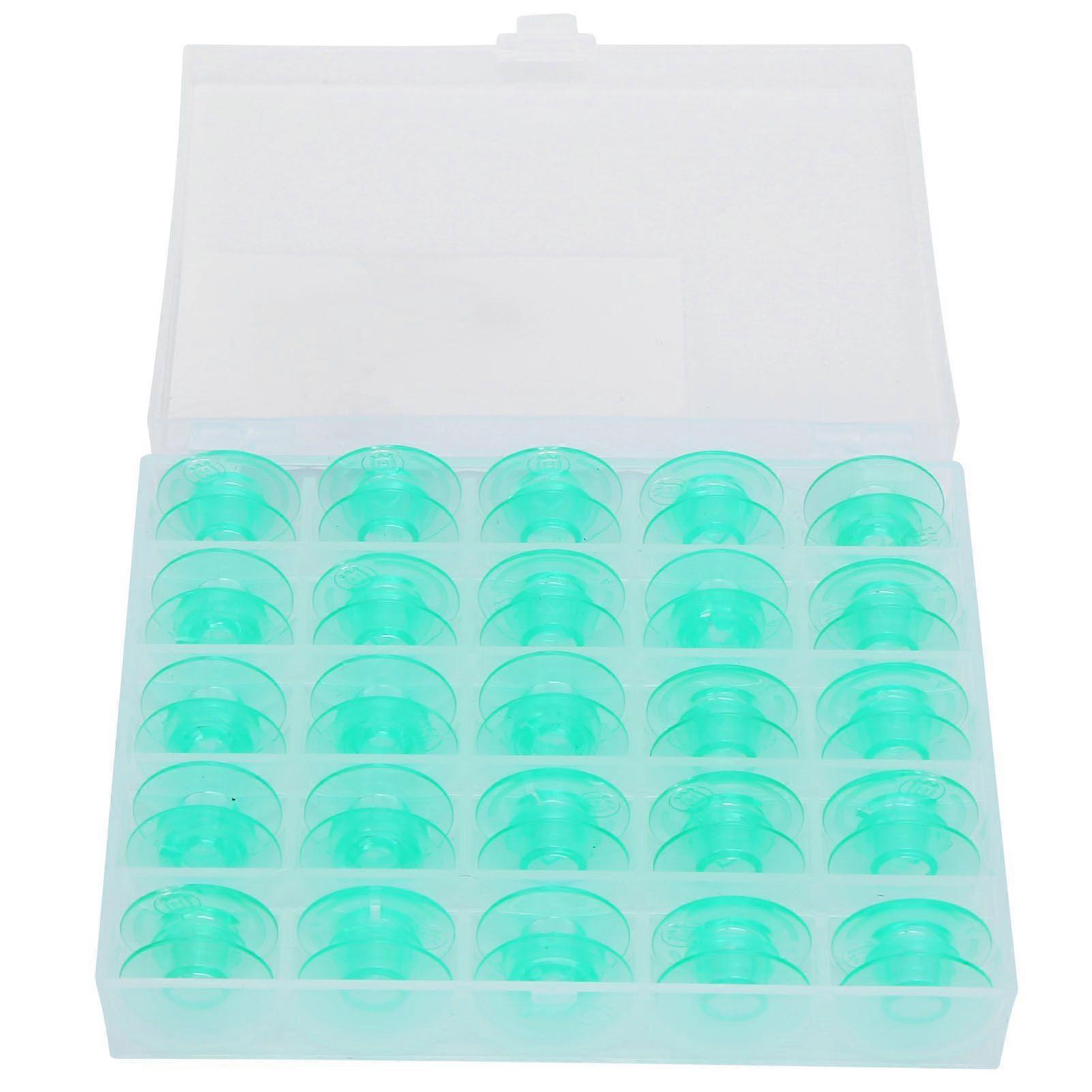 2025 Latest Model  25pcs Sewing Machine Bobbins Multifunctional Plastic Green