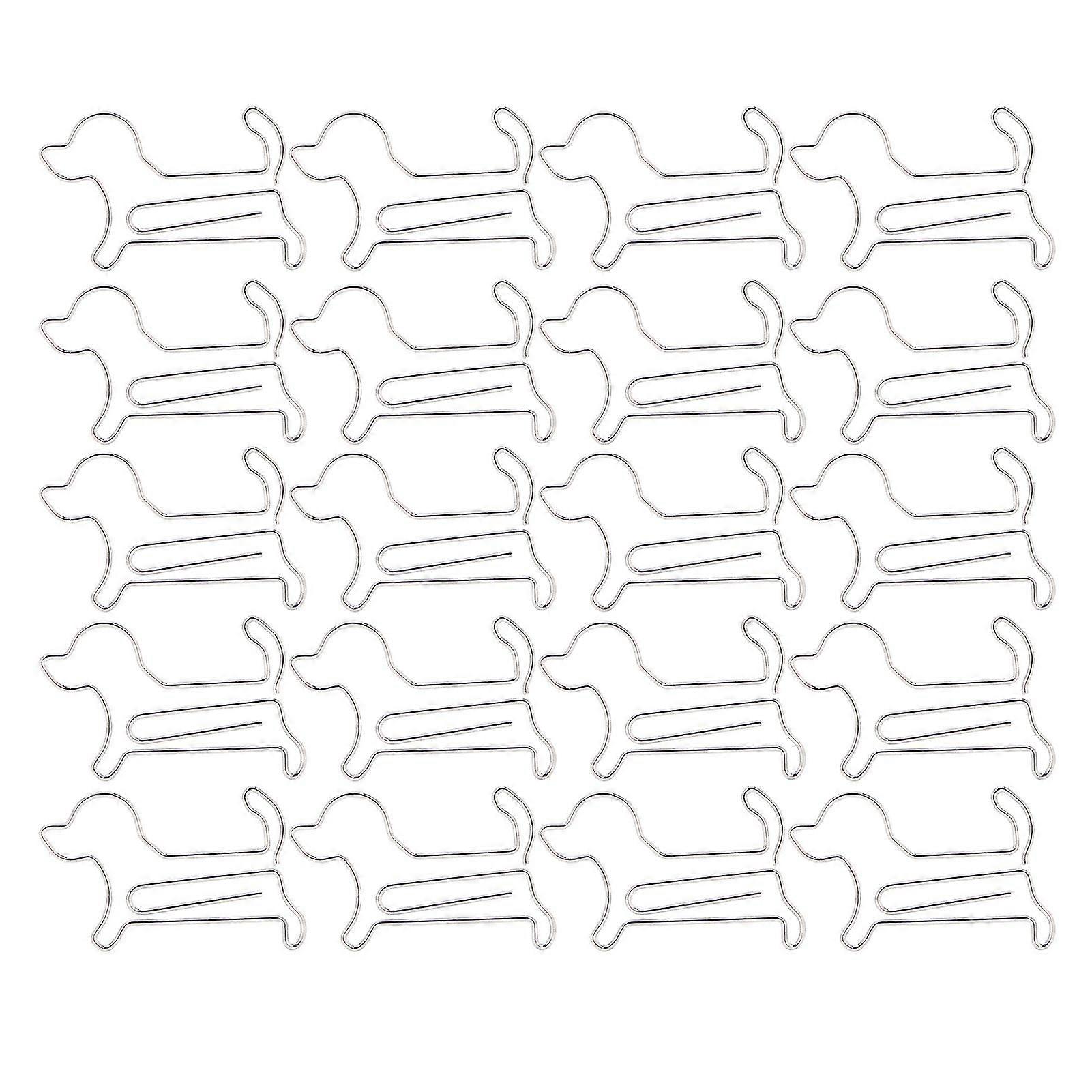 2025 أحدث طراز 20 قطعة مشبك ورق حديد صغير فضي شكل ملف مرجعية