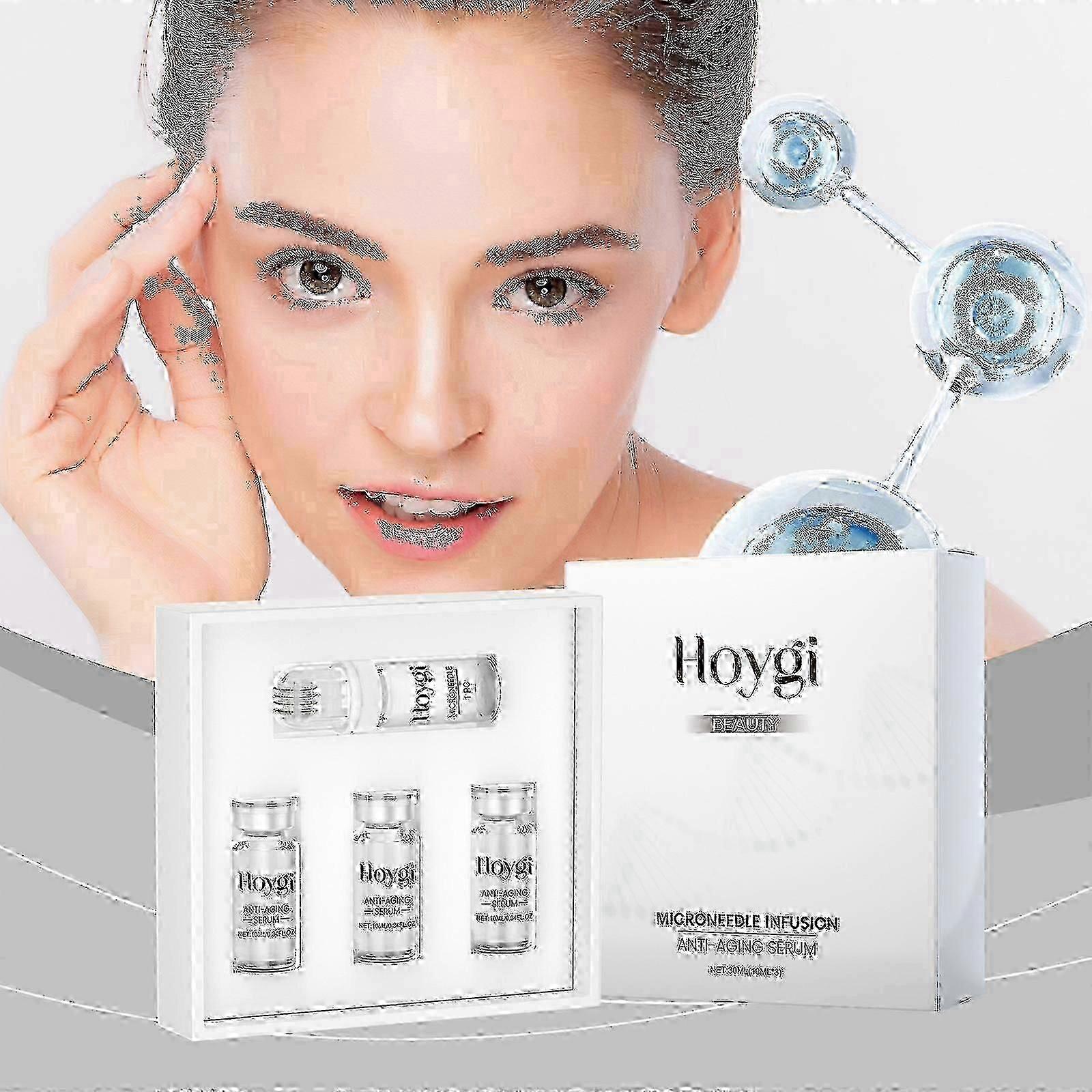 Conjunto de soro de infusão de microagulhas, conjunto de rolos de cuidados com a pele, massagem com rolo de cuidados com a pele facial hialurônico