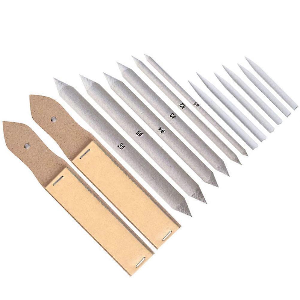 1 Set 14pcs Useful Drawing Sketching Blending Stumps Charcoal Sketch Pen