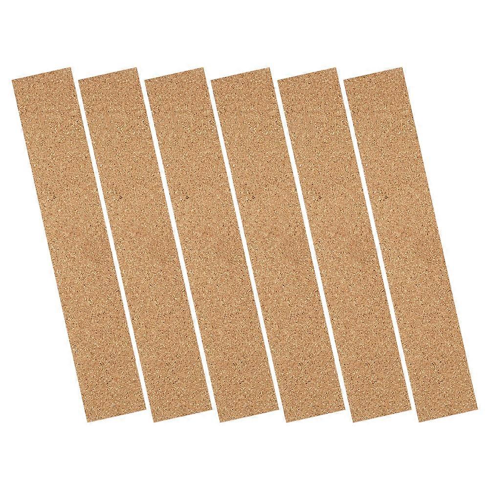 Self-Adhesive Cork Sheets Wall Cork Board Office Supplies Rectangular Shape 6Pcs