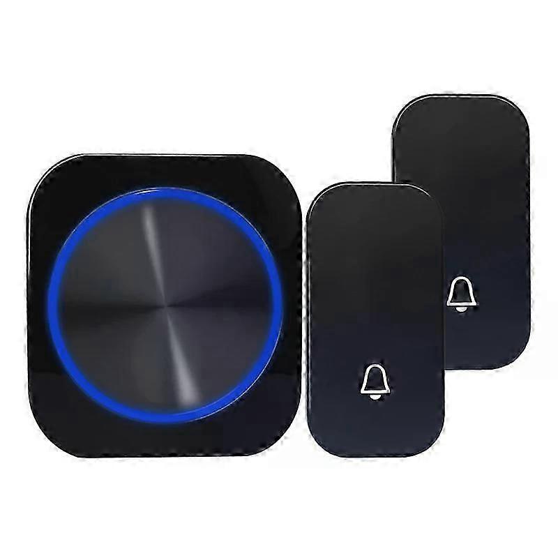 New Self Powered Home Waterproof Wireless DoorBell Night Light No Battery 150M Remote EU Plug Smart Home 1 2 Button 1 2 Receiver