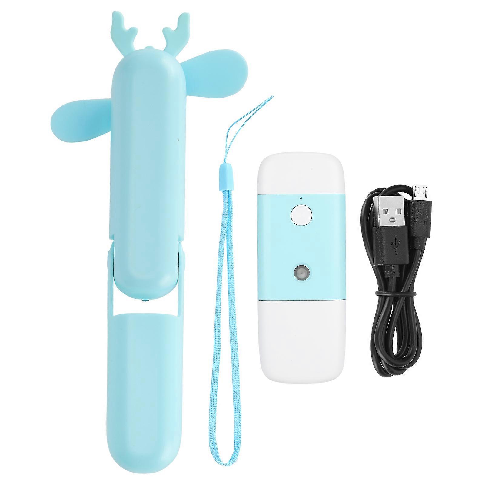 Handheld Fan Mini Small Folding USB Rechargeable Mobile Water Replenisher Set for Student