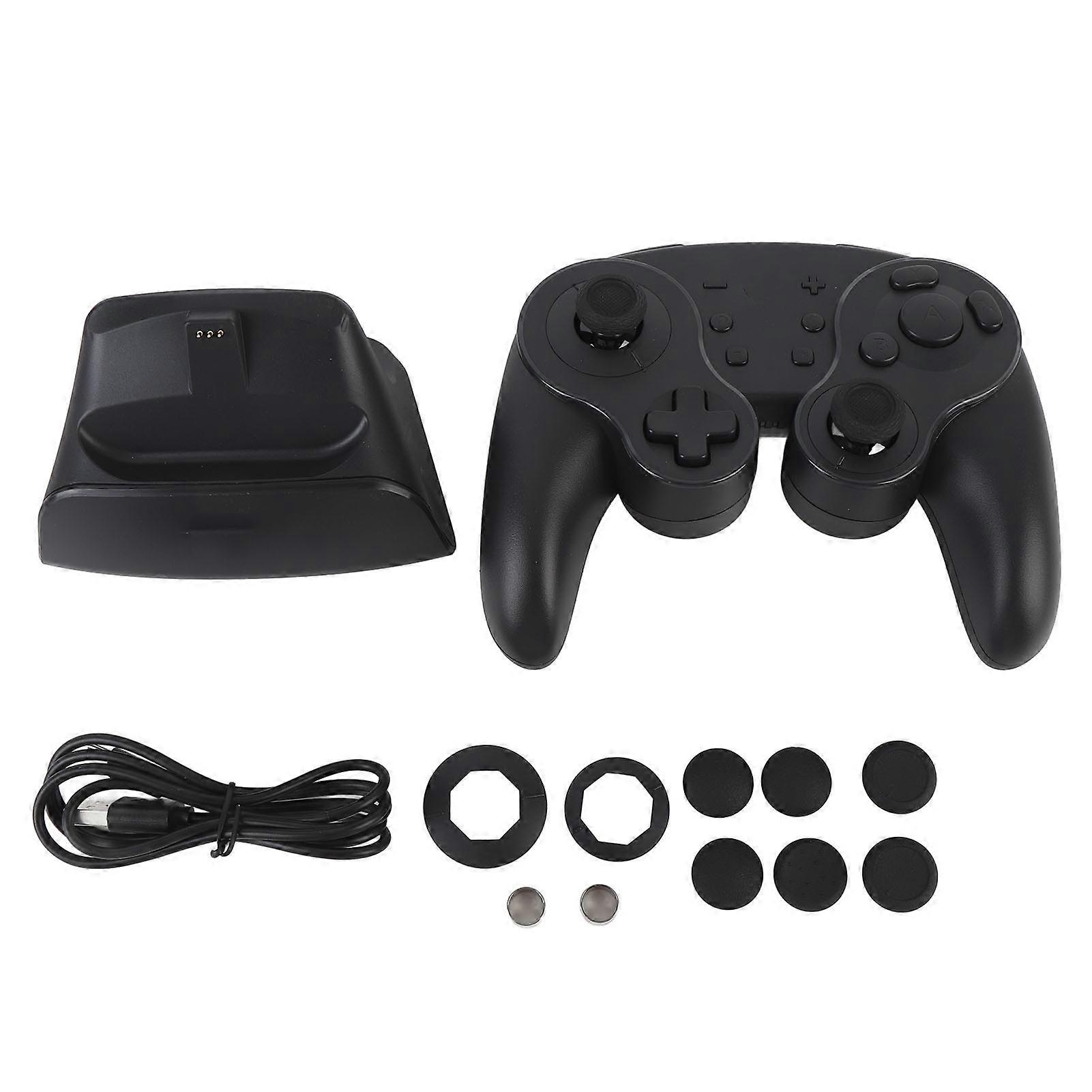 Wireless Bluetooth Controller for Switch & PC - Six Axis, Turbo, RGB, Charging Dock