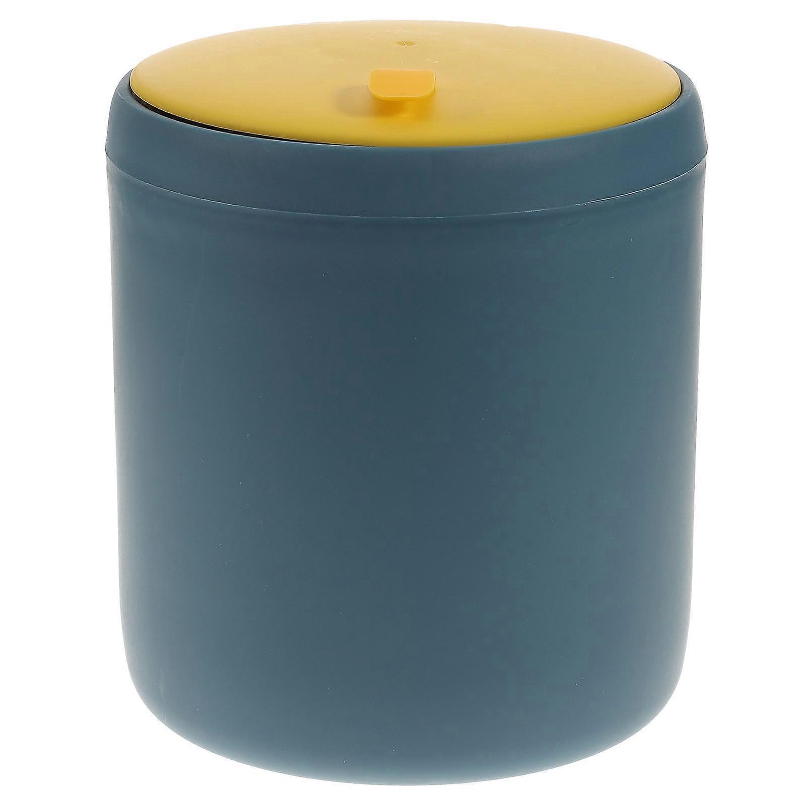 Mini Desktop Plastic Waste Bin with Press Lid – Compact Creative Trash Can for Home, Office, Bedroom – Space Saving Garbage Container for Small Waste