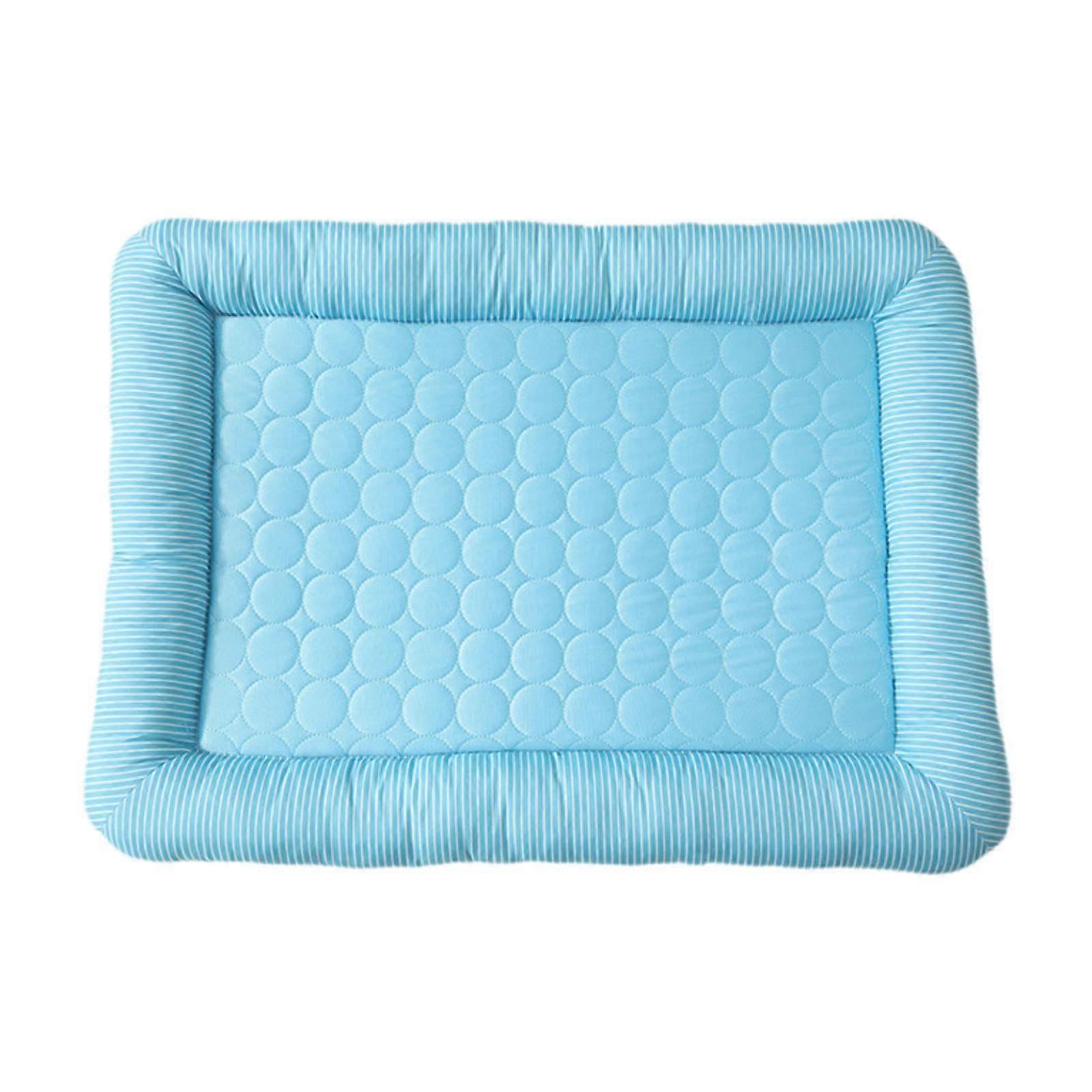 Cooling mat, pet supplies, comfortable, soft, easy to clean, for indoor and outdoor use, lightweight cat cooling pad, sleeping mat, blue