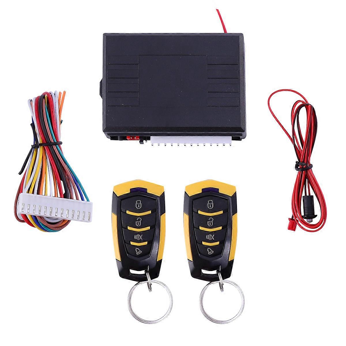 Anti-Theft Car Device Vehicle Alarm System Car Security Black 8.5x6.5cm Loud Siren 1Set