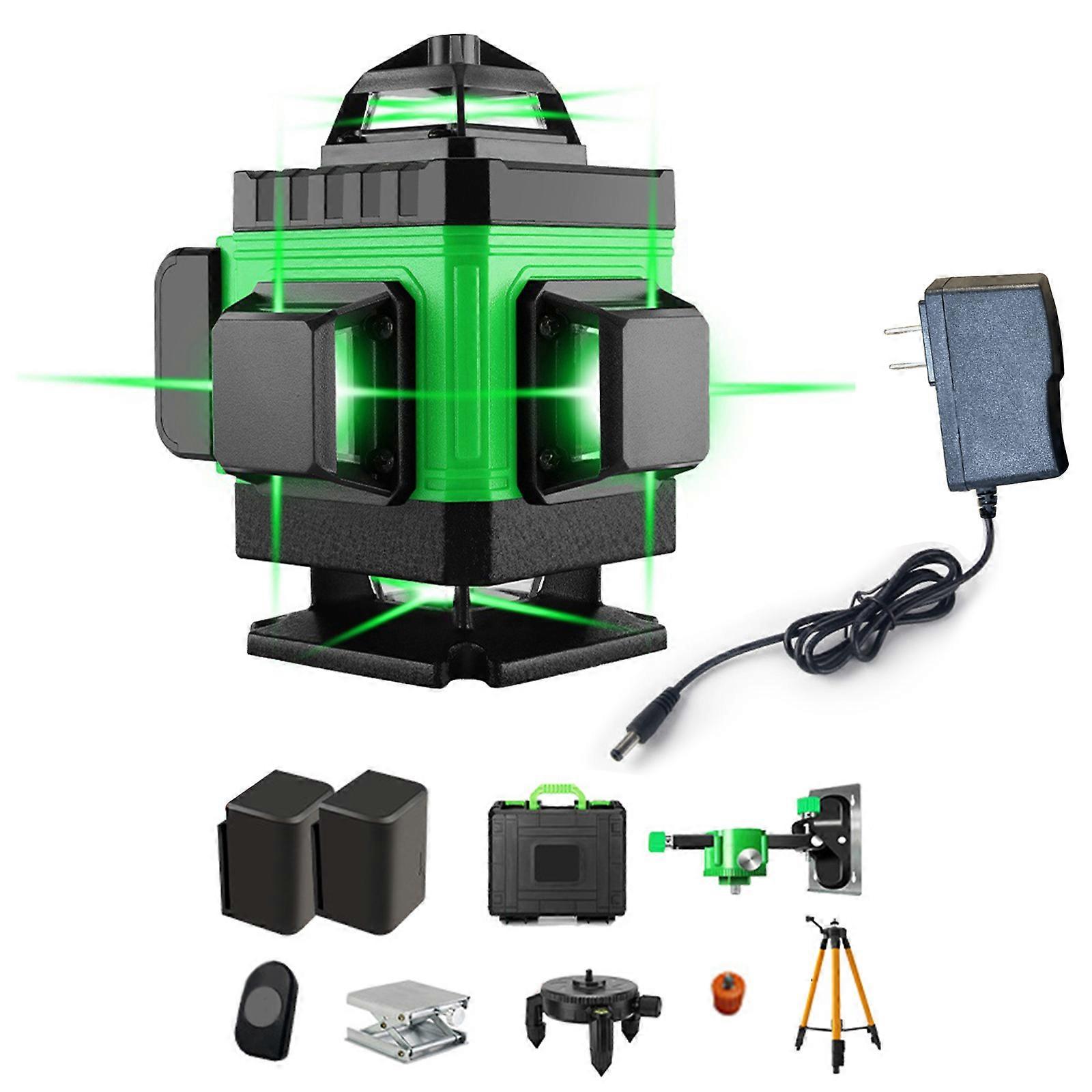 Lasers Level, 16 Line 360 Automatic Leveling Level Construction Tool Green Lasers Level for Home Constructions
