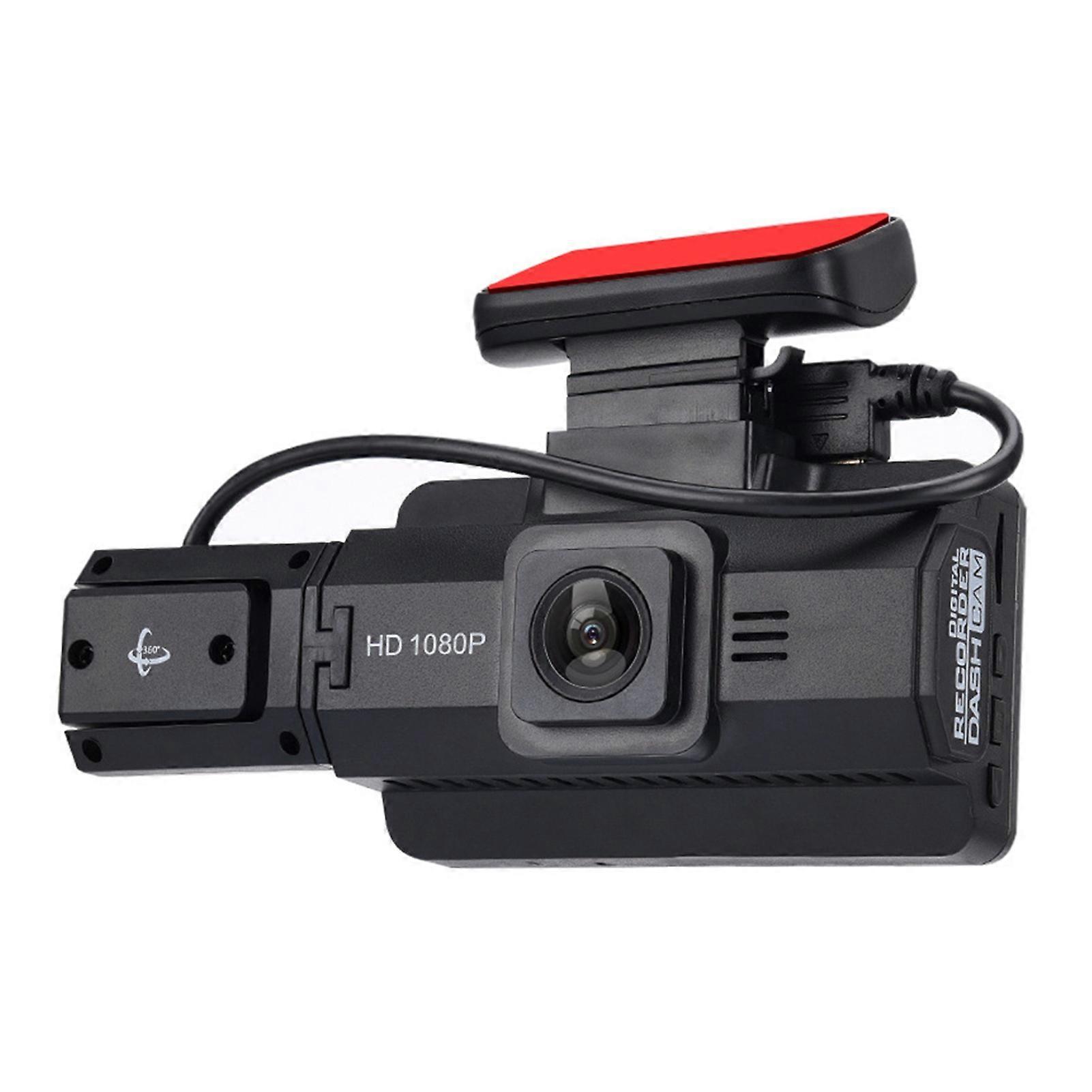 Multi-language Dual Lens Car Video Recorder Auto Dash Cam Car Camera Recorder Night Viewing Loop Recording DVR 170 Degree Wide Angle Car Camcorder