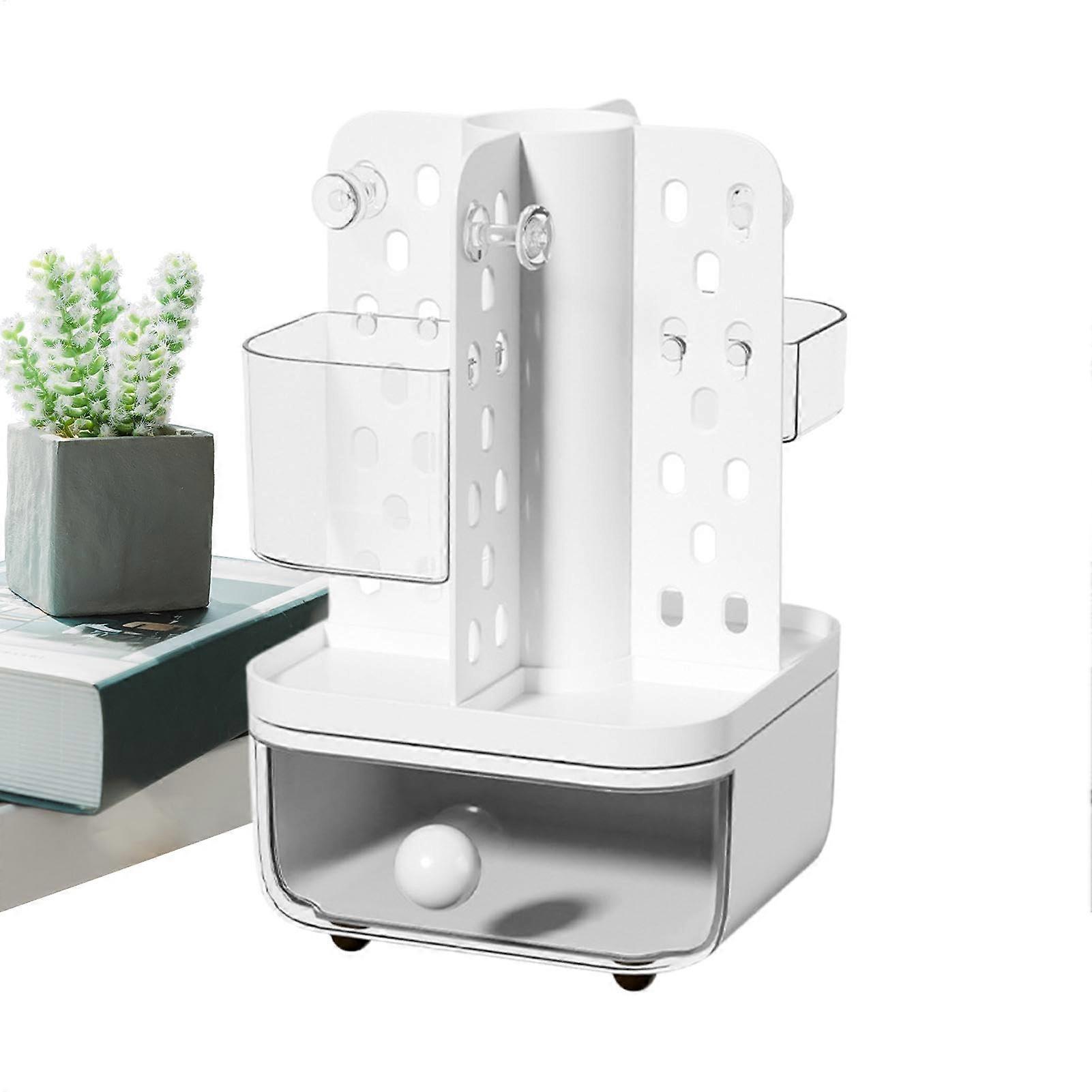 Desktop Organizer, Work Desk Organizer  Stationary Organizer with Drawer Storage Containers