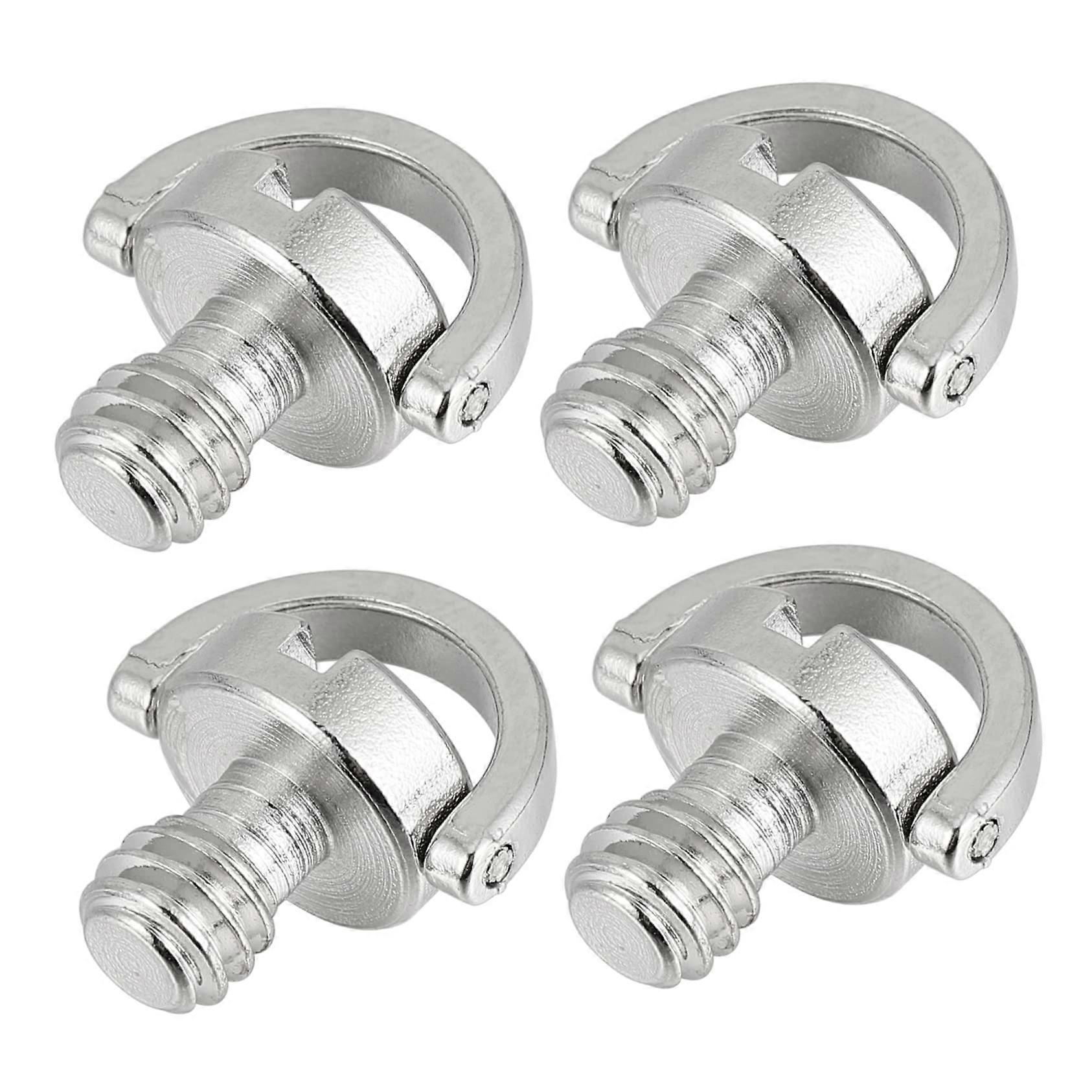 4 Pieces 1/4 to Tripod Thread Adapter Quick Release Plate 1/4 Screw Clamps for Camera
