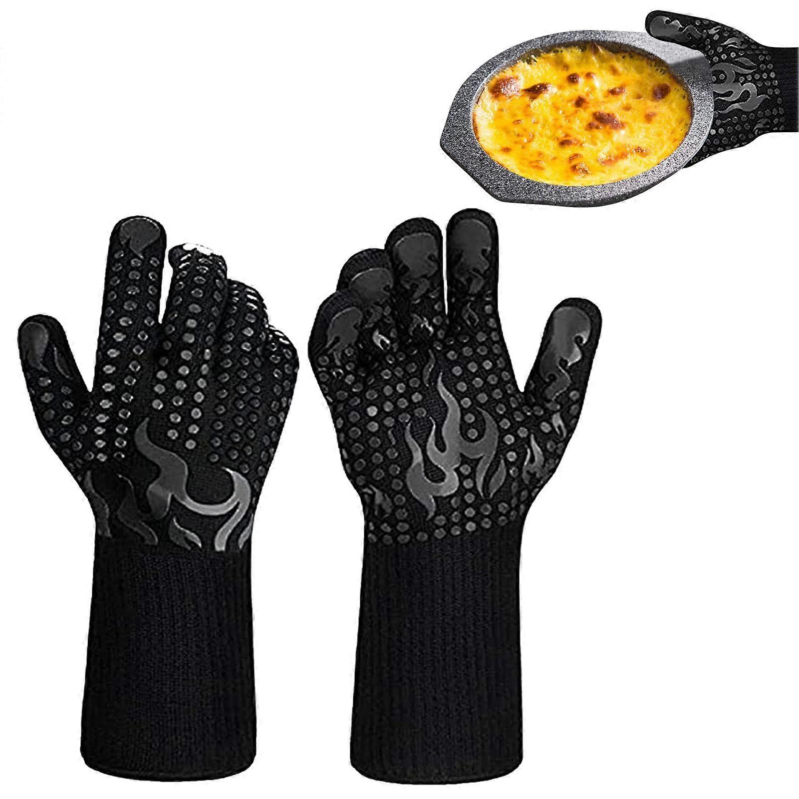 nonslip oven gloves, protective, practical kitchen gloves, grill gloves, become resistant