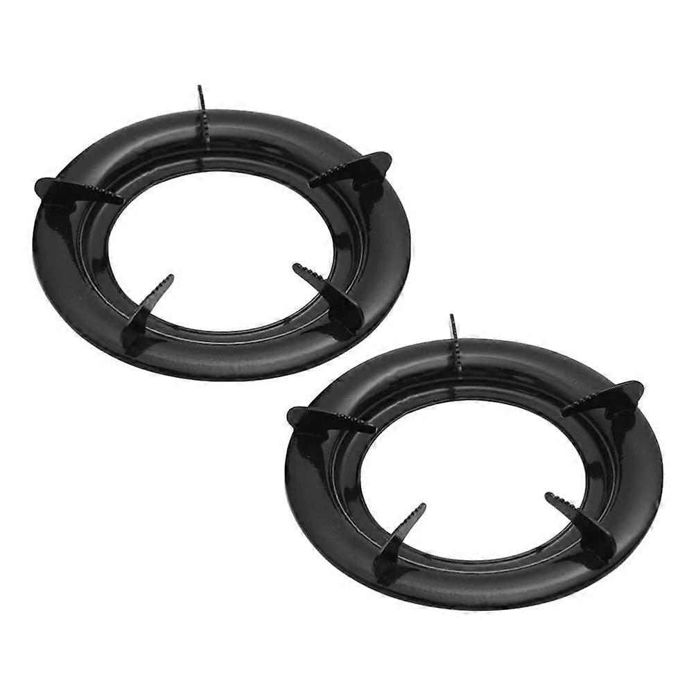 Cast Iron Wok Ring Set - 2 Pieces Gas Stove Burner Support for Wok Pots and Pans, Durable Kitchen Rack, 8 Inch Diameter