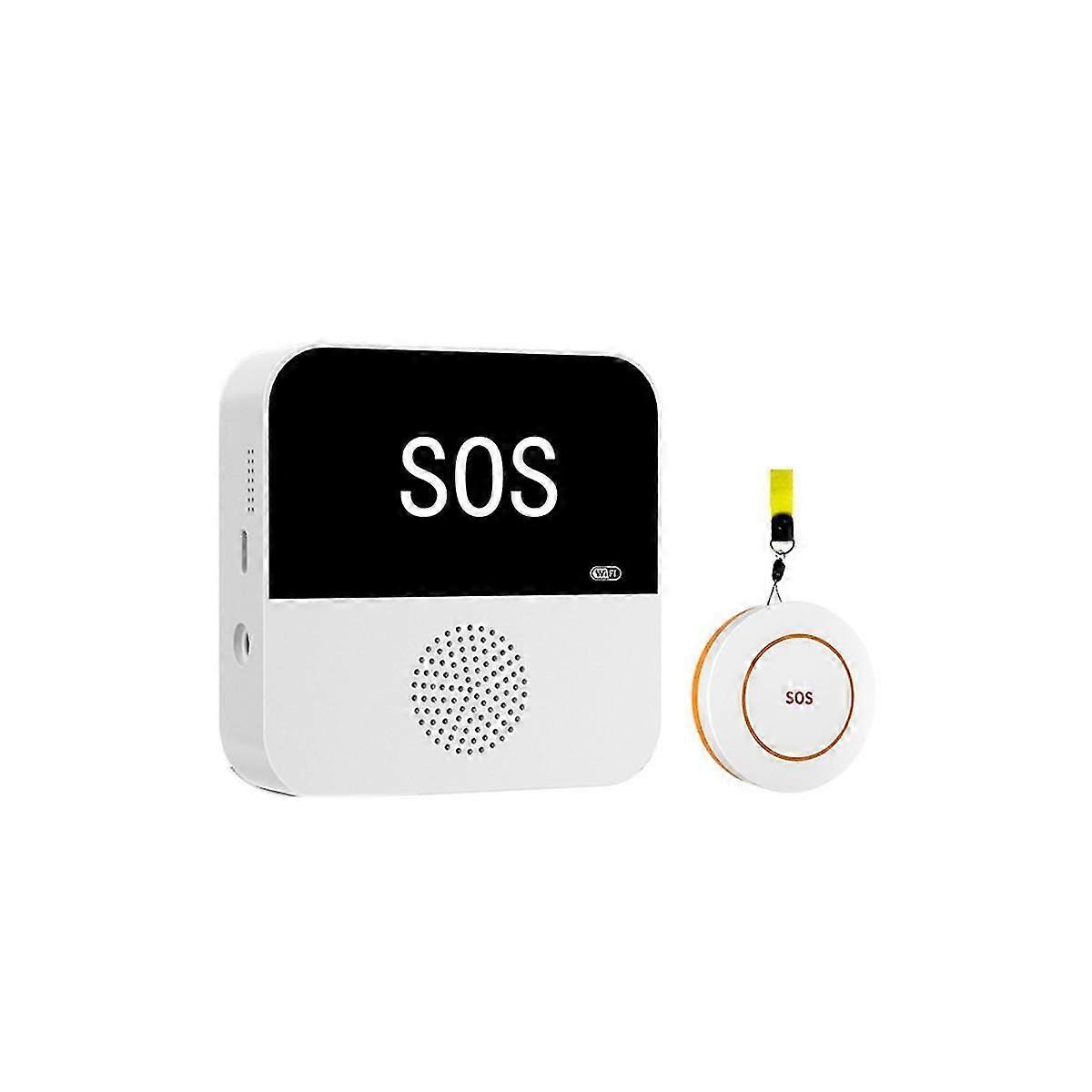 Wireless Elderly Caregiver Pager with SOS Emergency Call Button Built-in Multiple Bell Pager for Patient Elderly