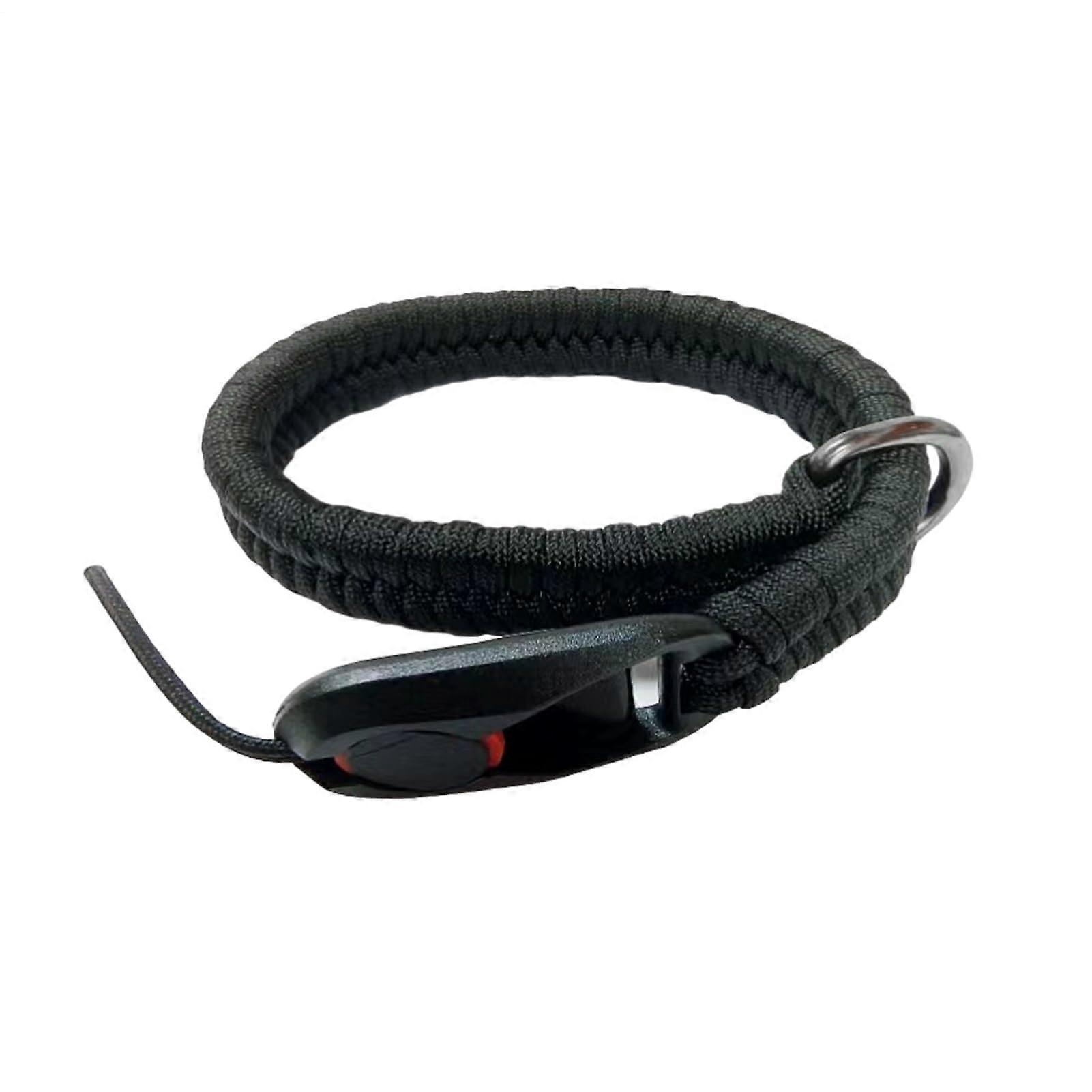 Reinforced nylon camera strap for mirrorless cameras, adjustable wrist strap with quick release for DSLR, travel, black.
