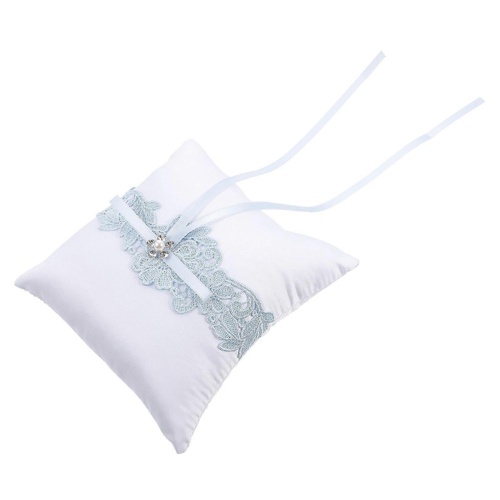 1 Pc Wedding Ring Pillow Bowknot Ring Cushion Lace Ring Holder Wedding Supply