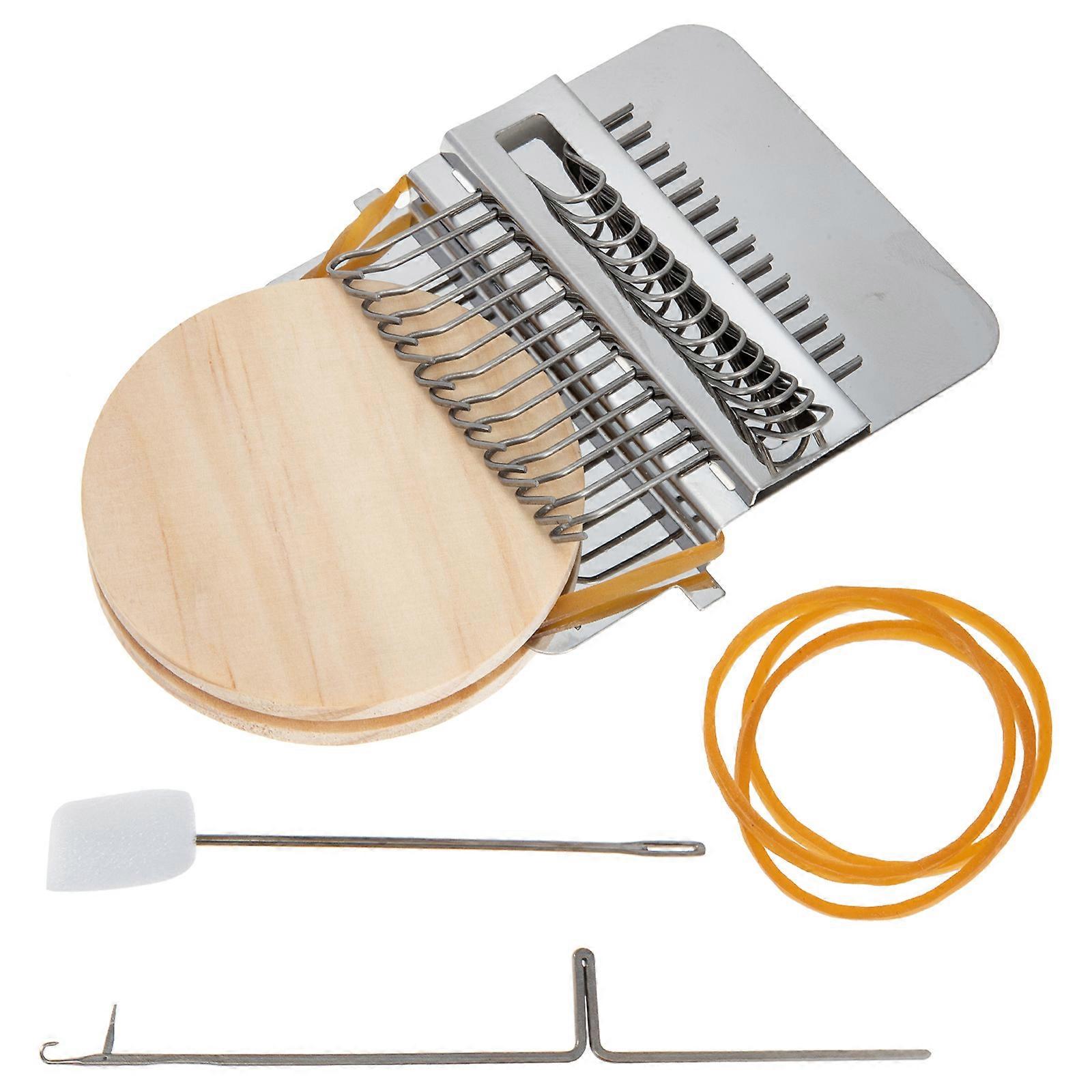 Mini Loom Kit for Home Made of Synthesis Material Great for DIY Crafts Khaki Color Fits in Palm